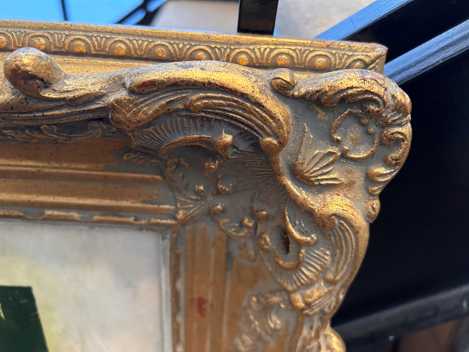 Large Abstract Architecture Original Acrylic on Canvas Painting, Signed J Martinez, 32x44" Heavy Orn - 10