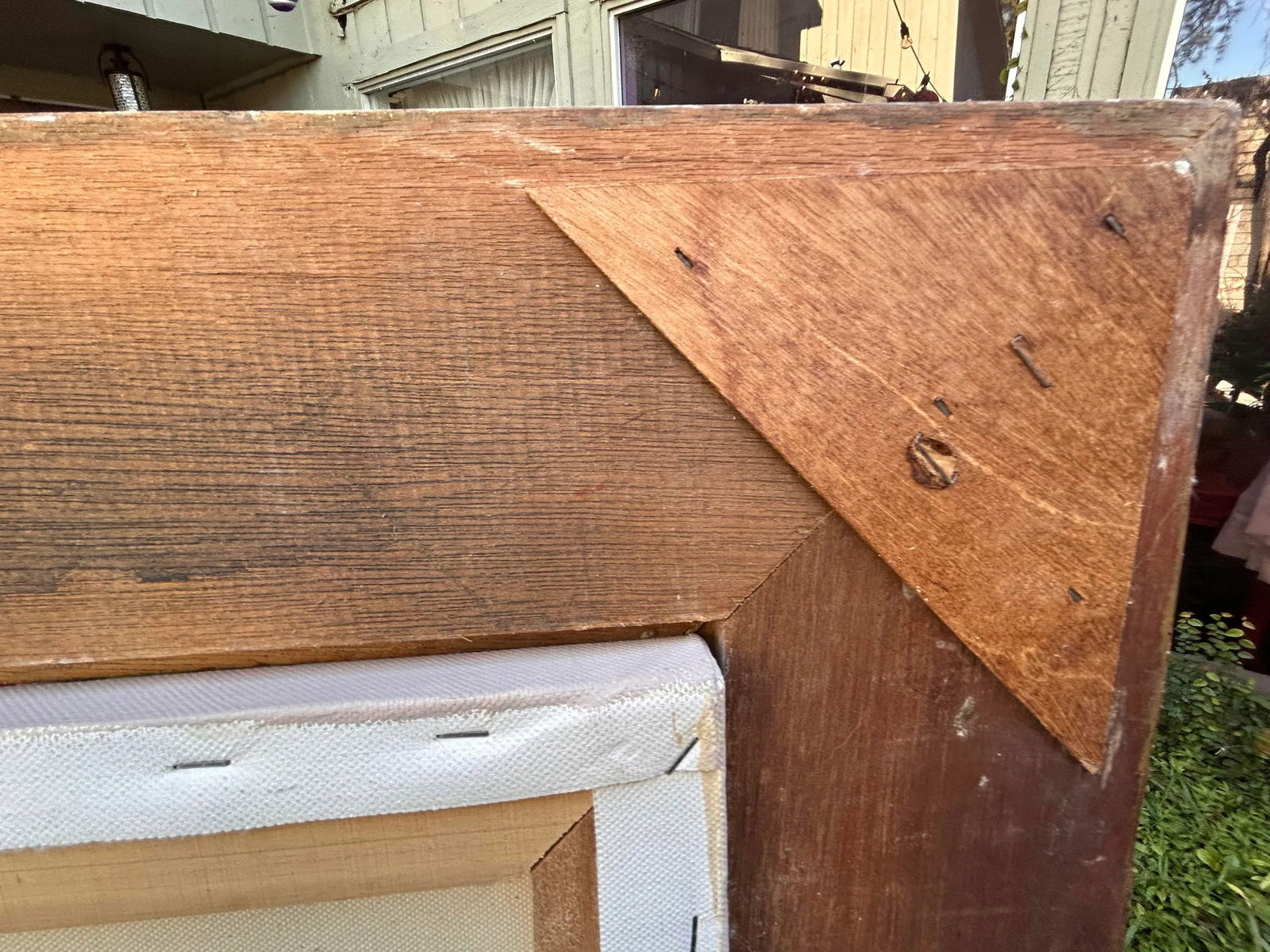 Large Abstract Architecture Original Acrylic on Canvas Painting, Signed J Martinez, 32x44" Heavy Orn - 8