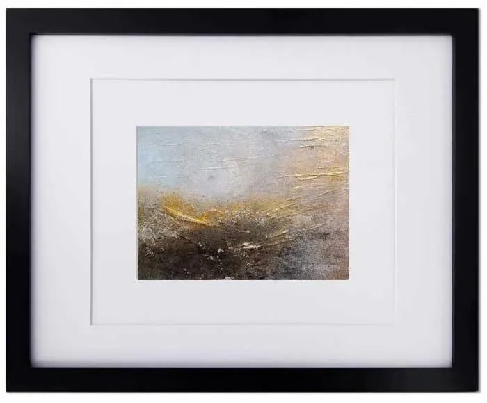 Original Abstract Multi-Media Art Painting Black Grey Bronze - 2