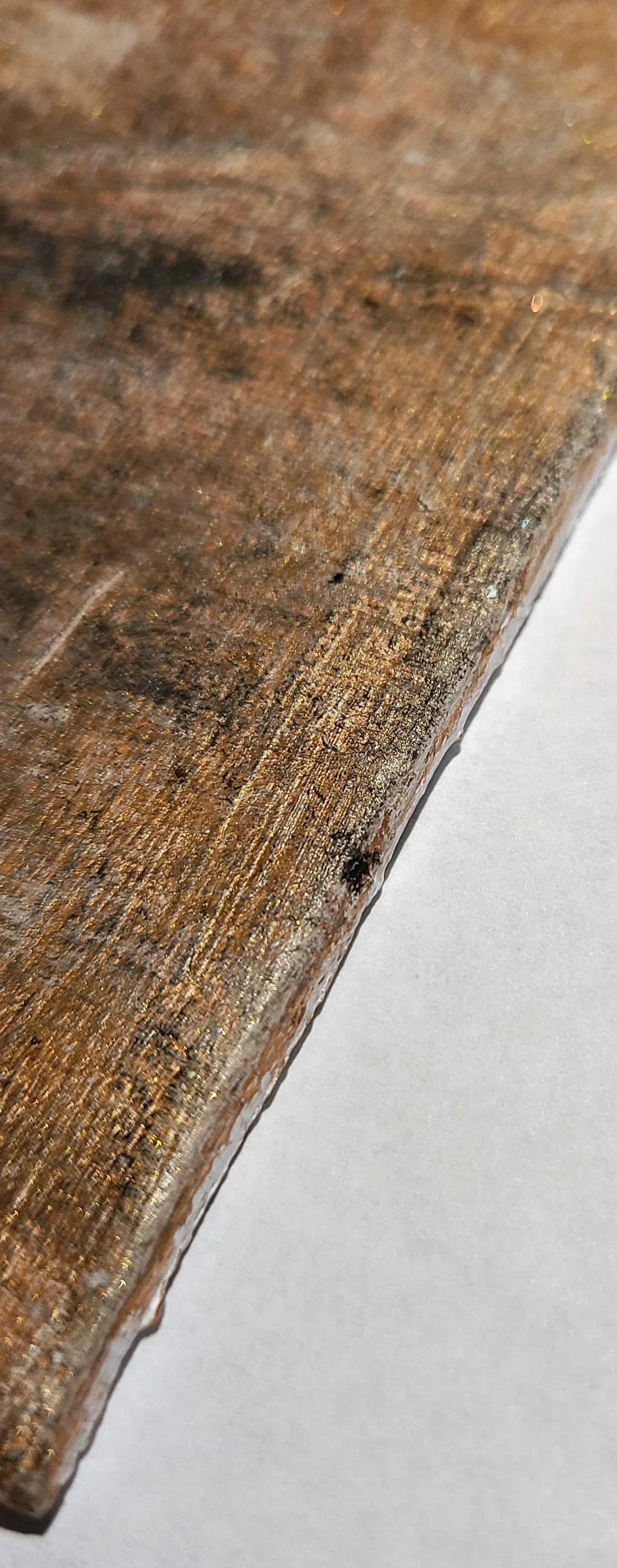 Original Abstract Multi-Media Art Painting Black Grey Bronze - 6