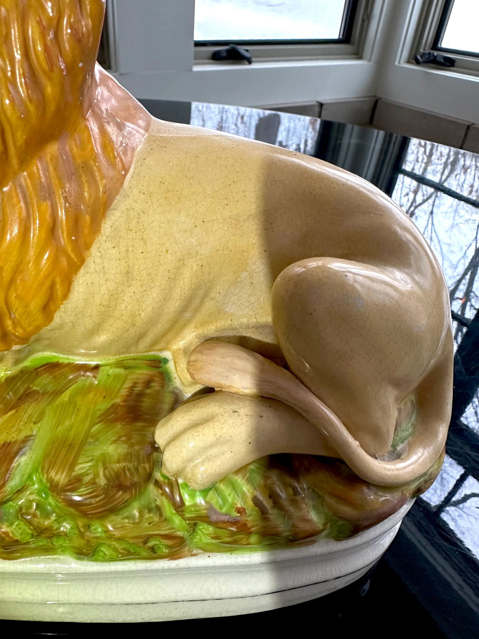 Pair of 19th Century Staffordshire Lions From England - 6