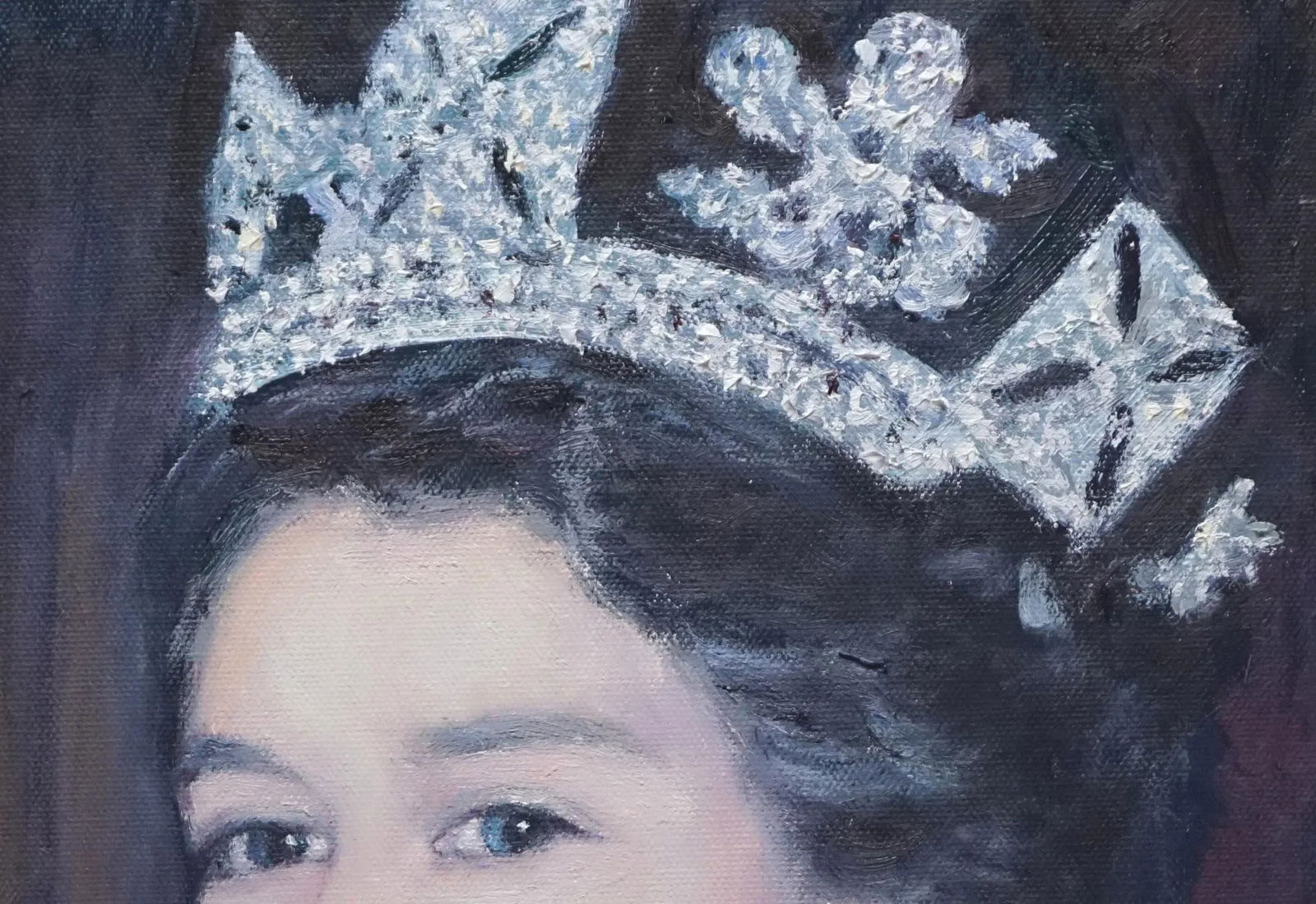 Original Oil Portrait Painting of Queen Elizabeth II - 3