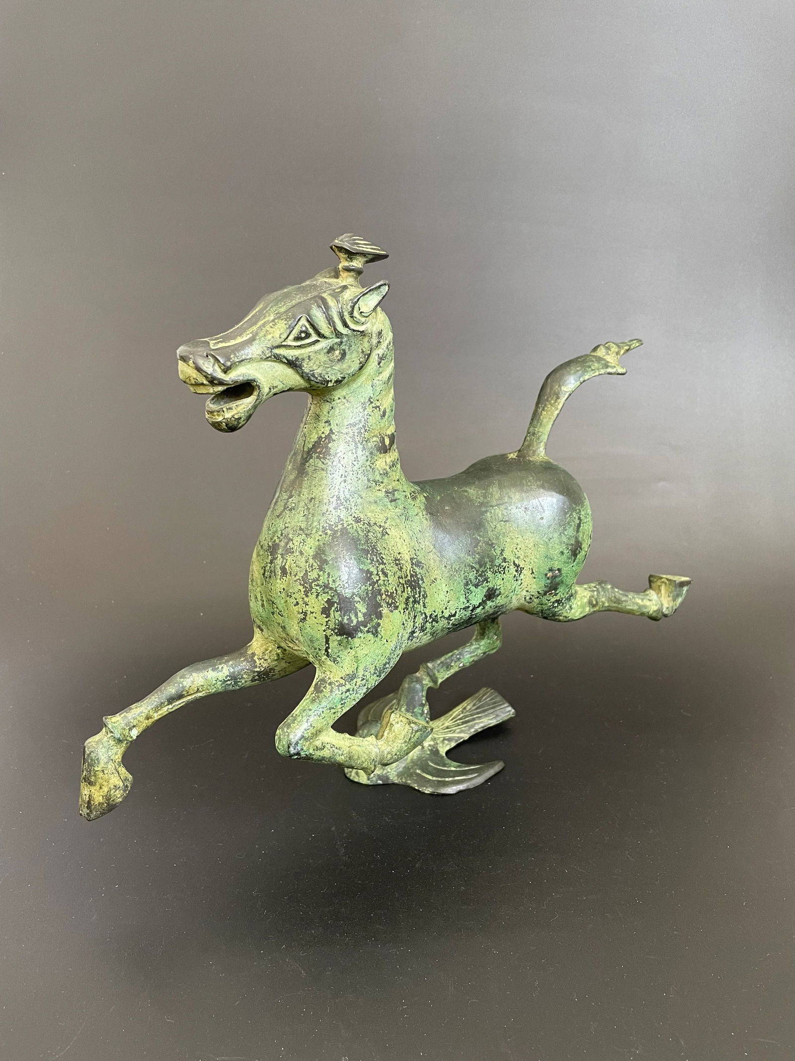 Replica of the 2nd Century Chinese Flying Horse on Swallow Bronze Sculpture - 2