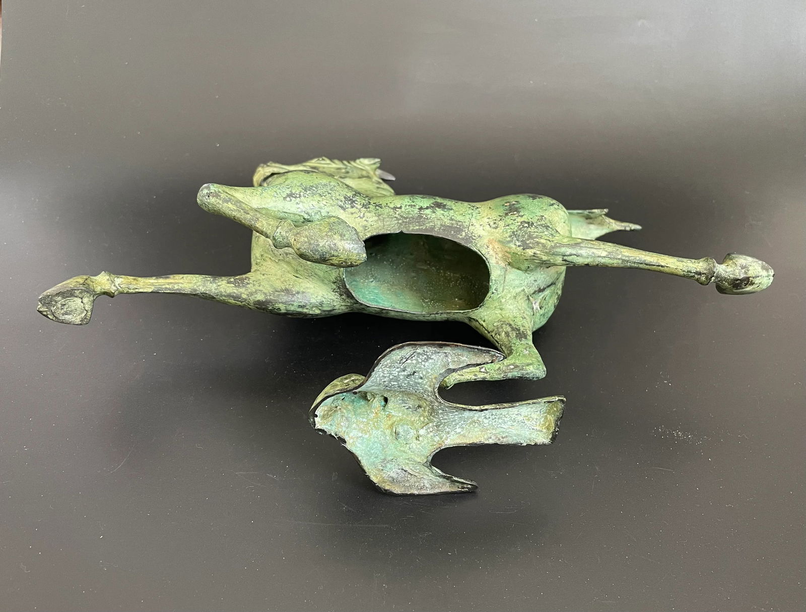 Replica of the 2nd Century Chinese Flying Horse on Swallow Bronze Sculpture - 7