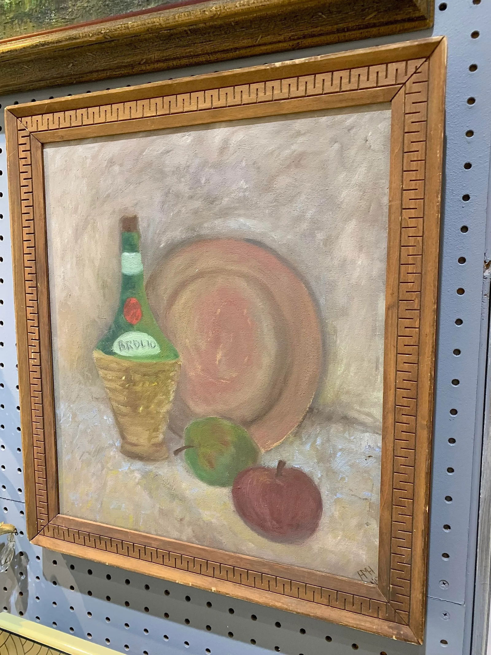 Mid-Century Tabletop Still Life Painting, Framed - 2