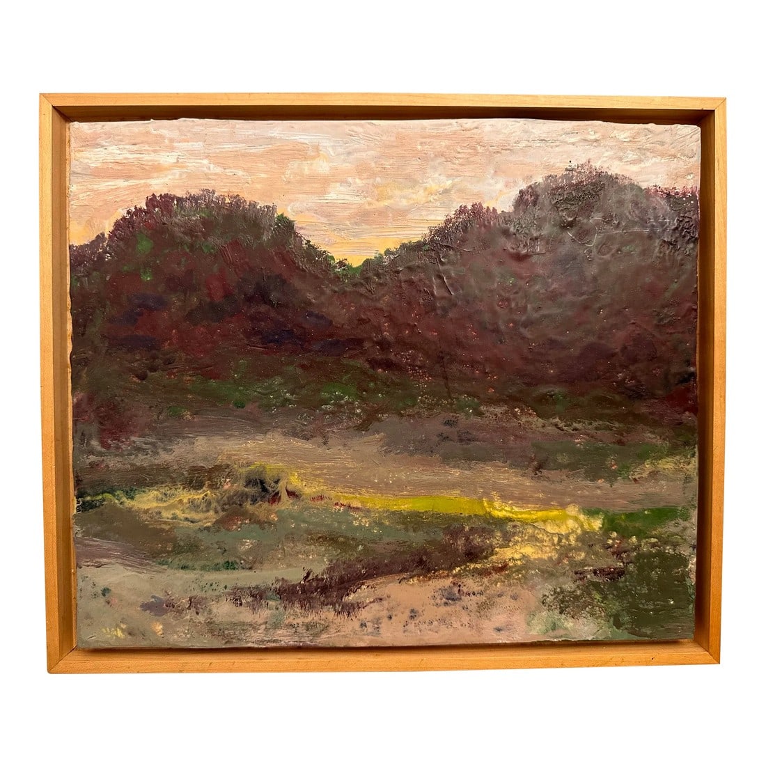 Original Small Serene Dunes Landscape Painting by Helen Febbo Framed 11" X 13" (1 of 11)