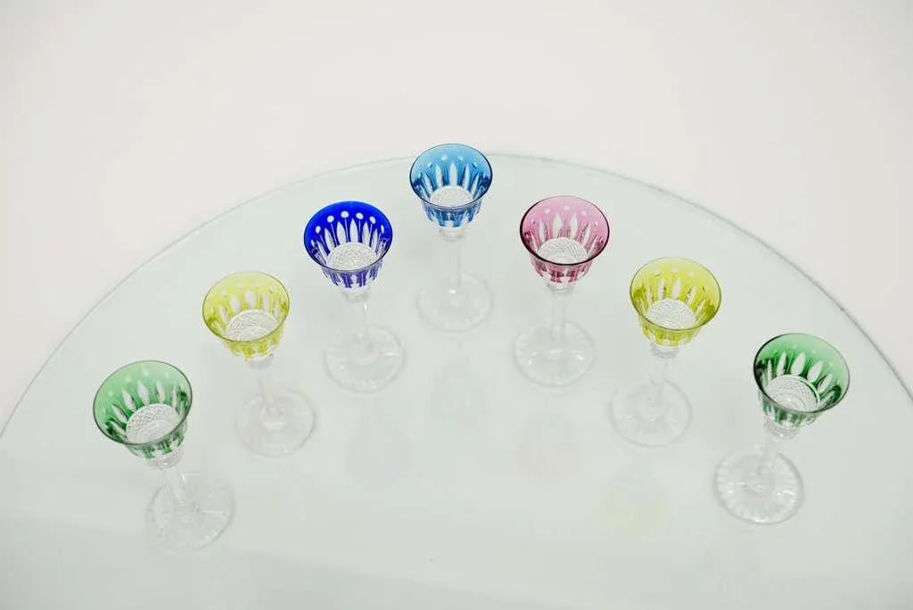 1950s "Tommy Crystal Liquor Glass" by Saint-Louis Cristallerie - Set of 7 - 7