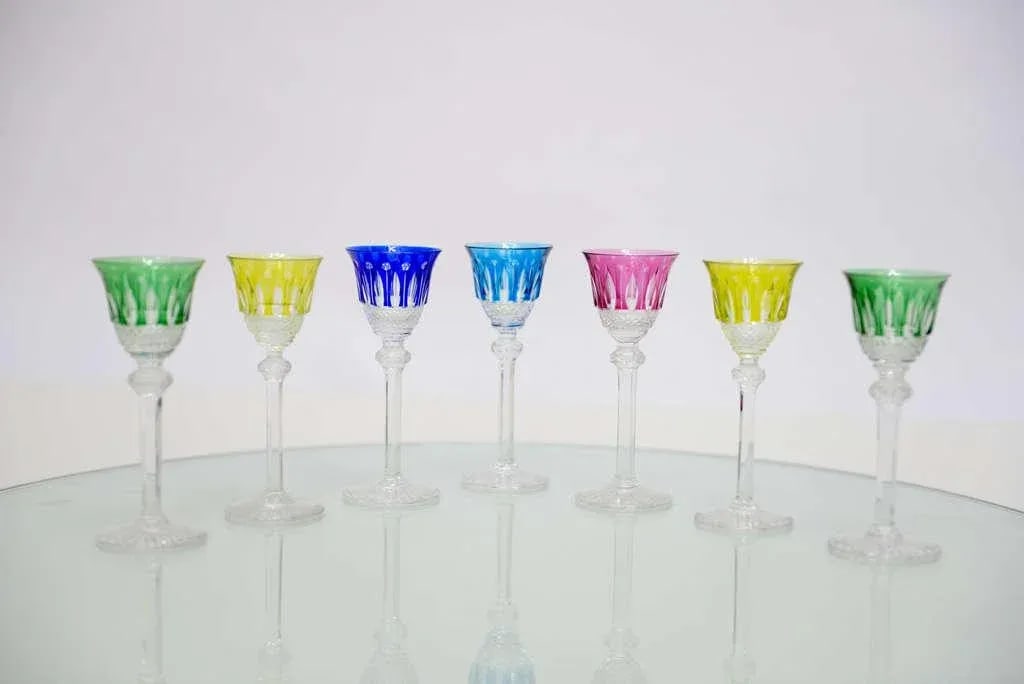 1950s "Tommy Crystal Liquor Glass" by Saint-Louis Cristallerie - Set of 7 - 9