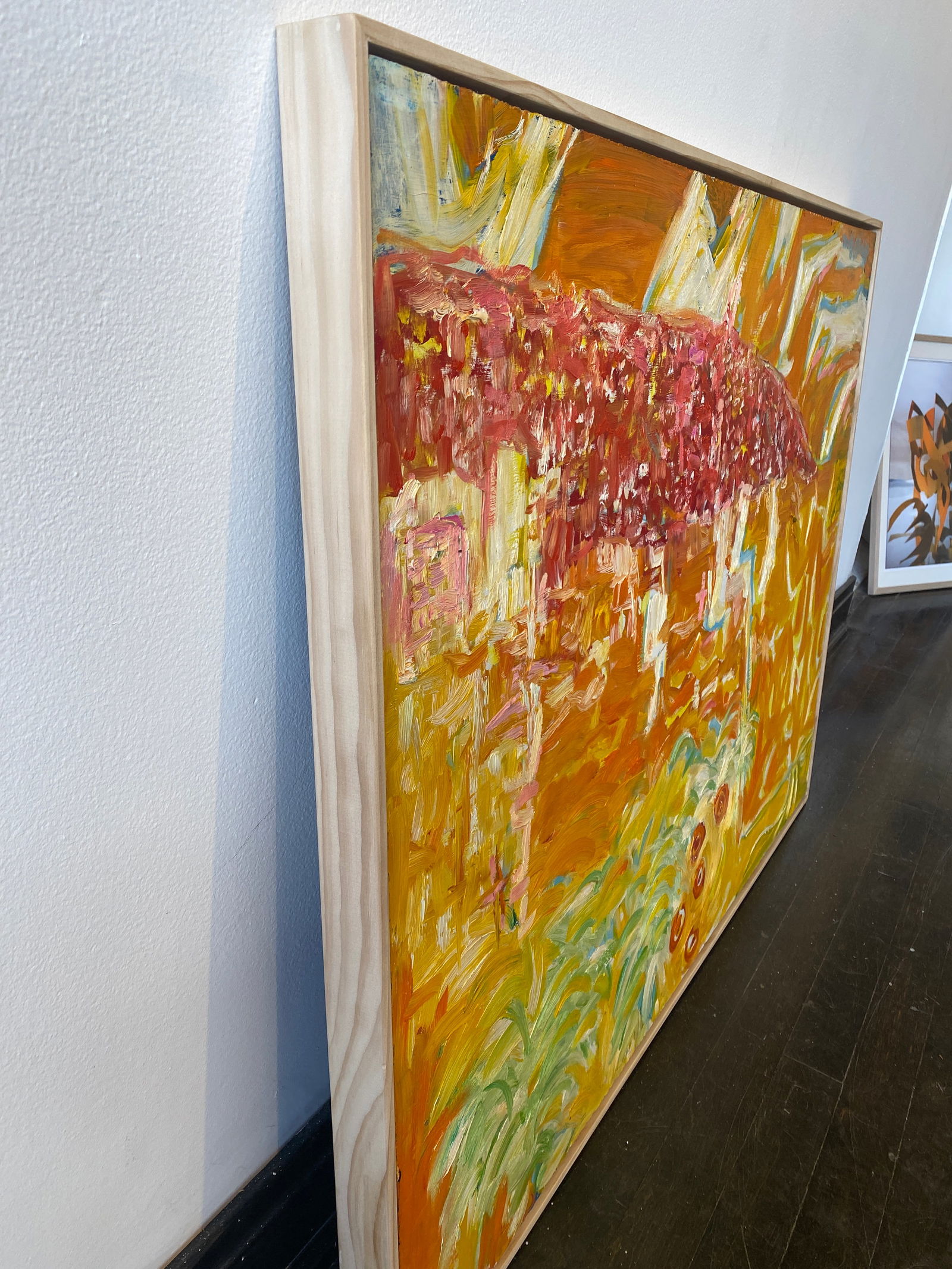 Vintage 1970s Tropical Landscape Painting Molly Schiff - 5