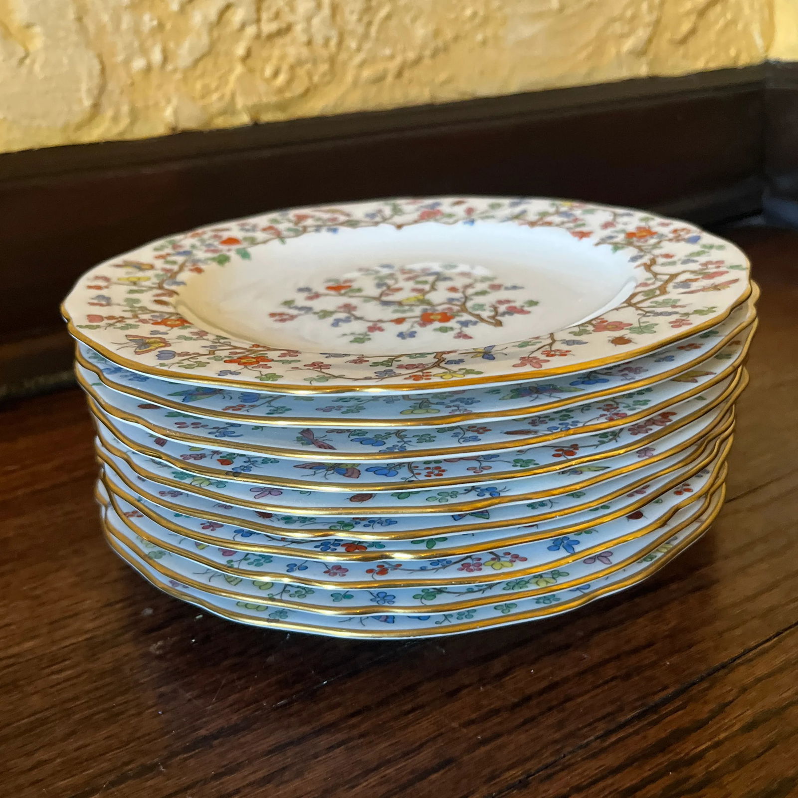 Early 20th Century Spode Shanghai 9"? Luncheon Plates- Set of 10 - 9