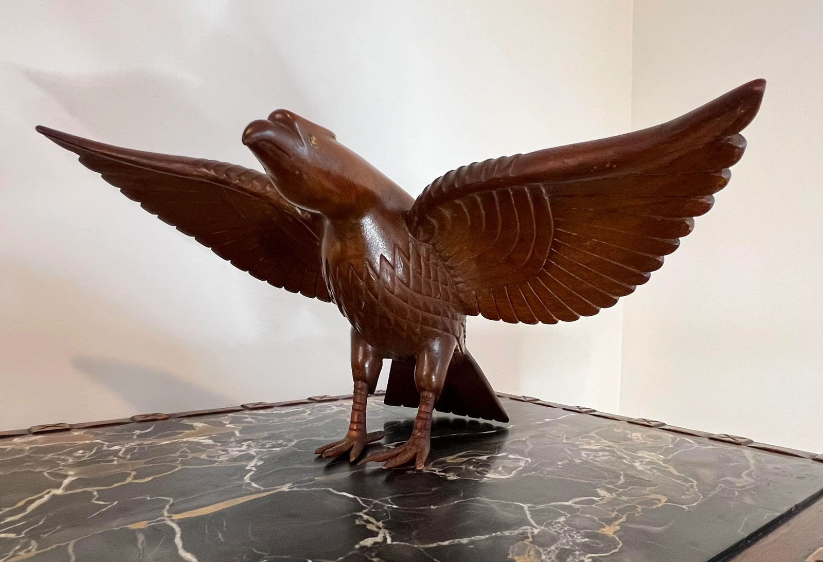 Vintage Falcon Wood Carving - 3