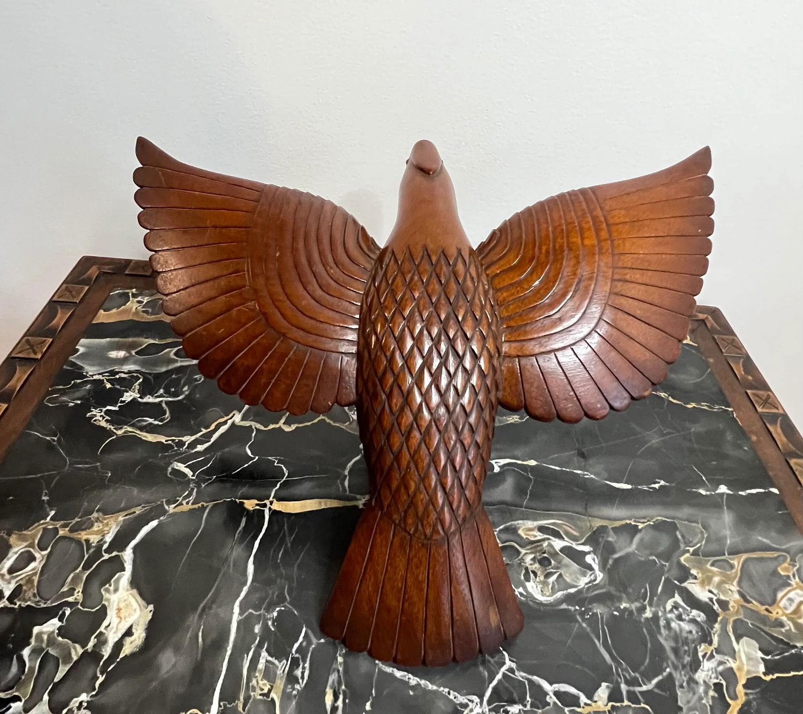 Vintage Falcon Wood Carving - 4