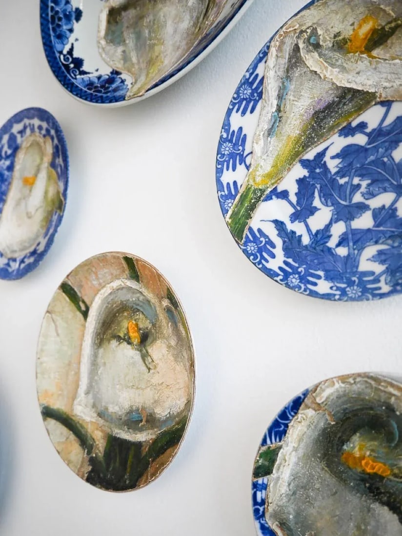 Unique Painted Ceramic Plate Artwork by Amsterdam Based Artists 'Studio De Simone Wayland' - 3