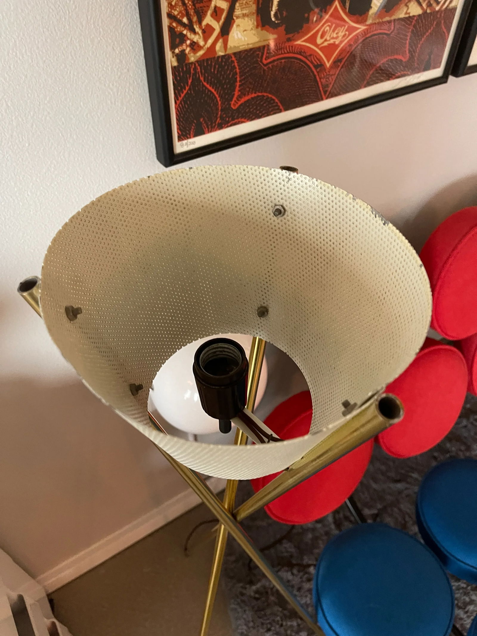 Pair of Gerald Thurston Lightolier Tripod Floor Lamps, Early 50s Design - 4