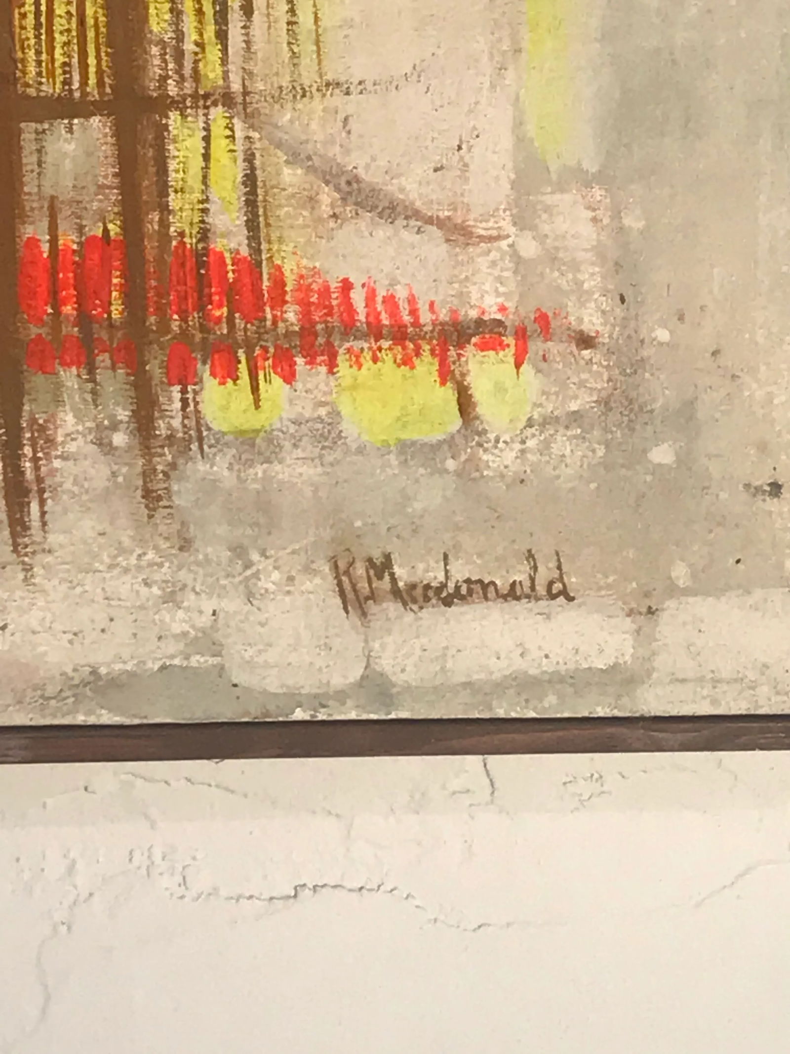 1970s Vintage Modernist Abstract Acrylic on Canvas Painting - 2