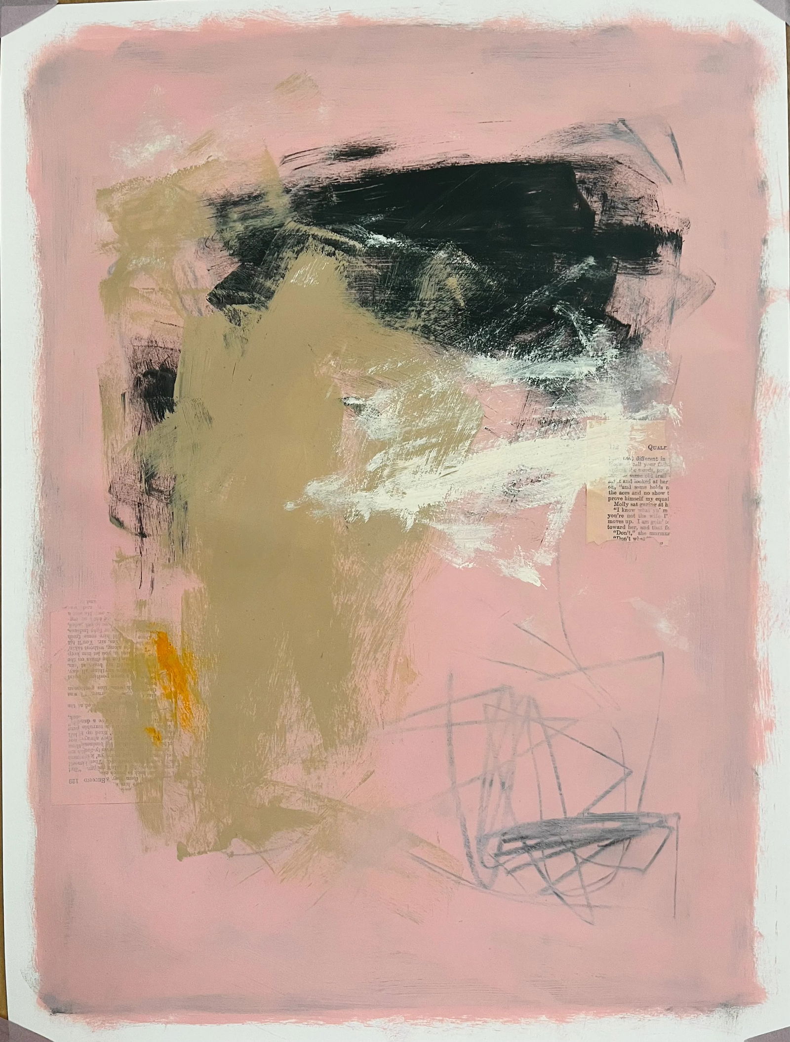 "Accomplished" Contemporary Original Abstract Painting on Paper - 3