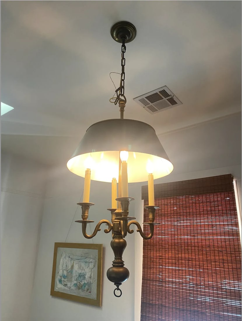 Vintage 1980s Green Bouillotte Lantern - 2