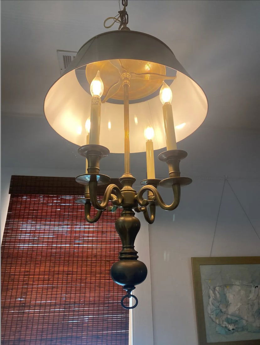 Vintage 1980s Green Bouillotte Lantern - 3