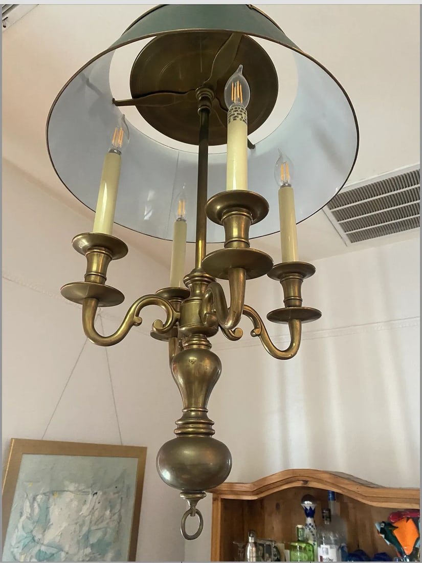 Vintage 1980s Green Bouillotte Lantern - 5