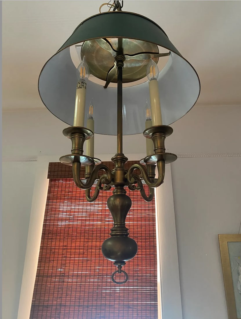 Vintage 1980s Green Bouillotte Lantern - 6