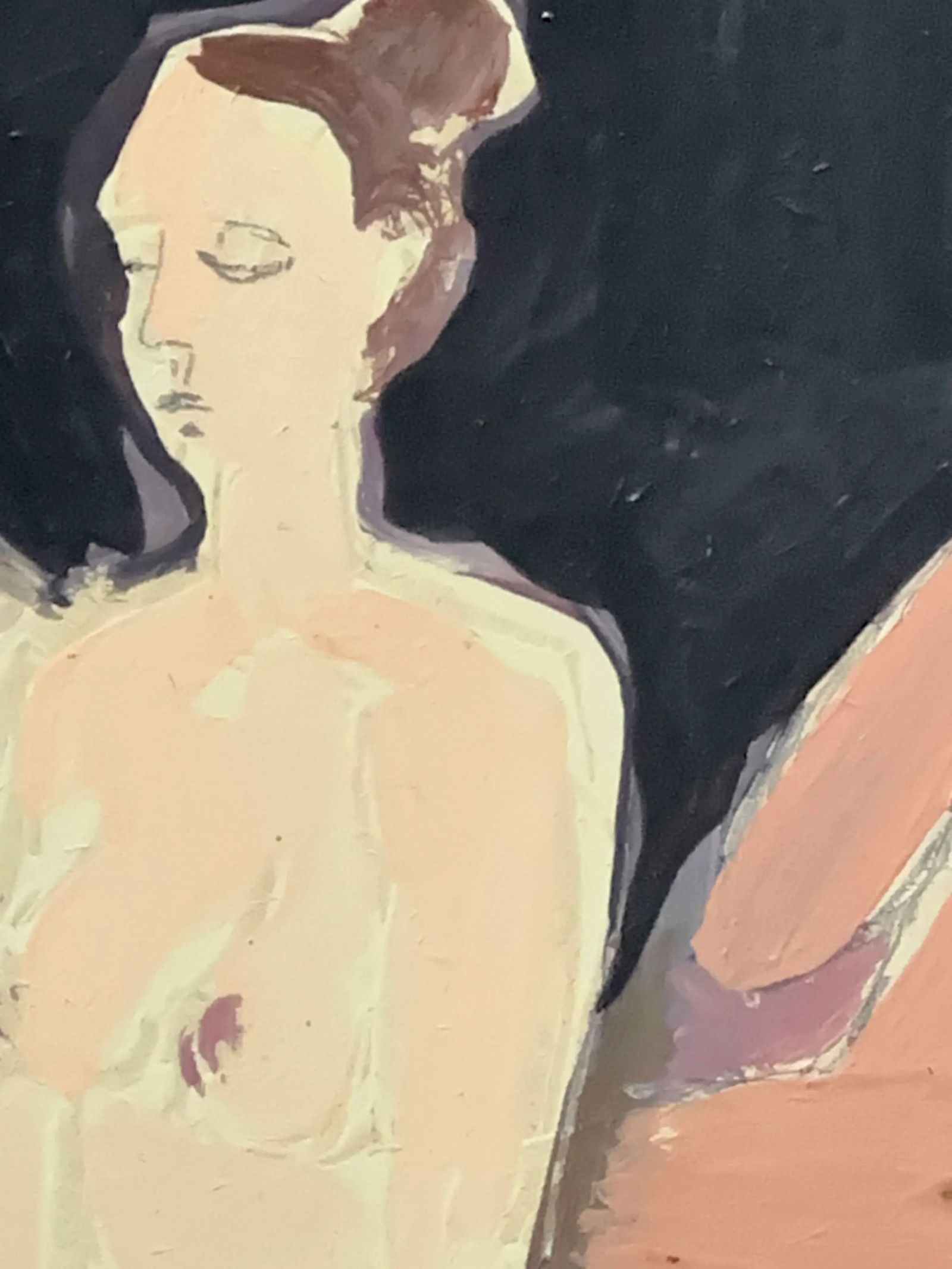 Figure on Panel Original Expressionist Painting James Hartman - 2