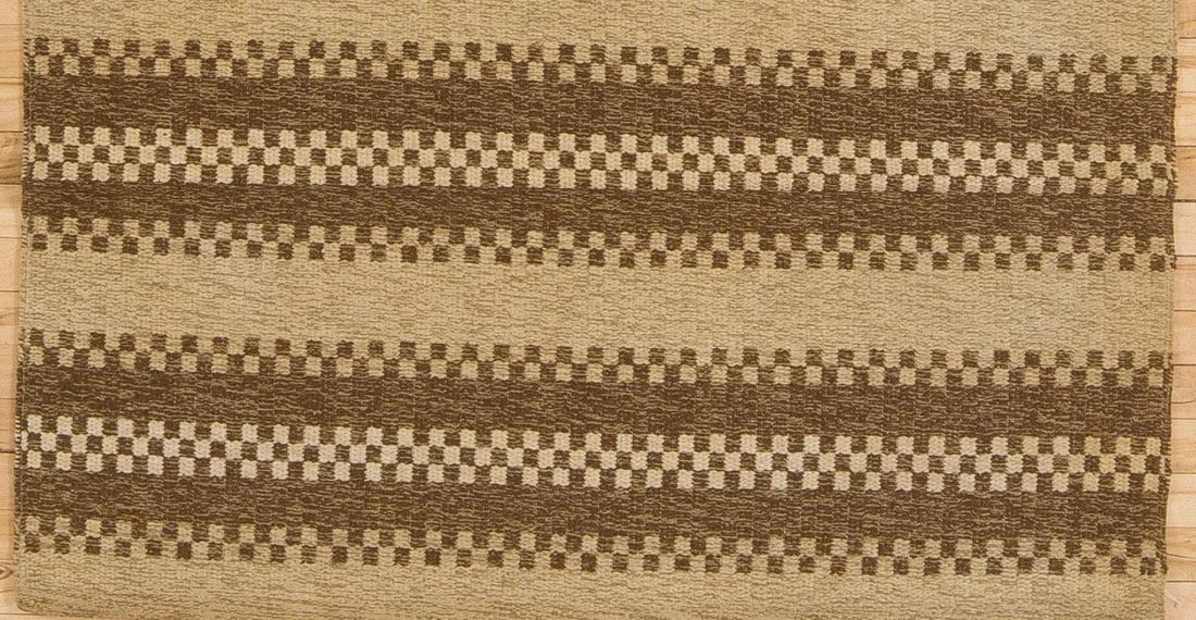 Vintage Mid-Century Swedish Flat Weave Rug - 4"² Ã— 6"²7"³ - 3