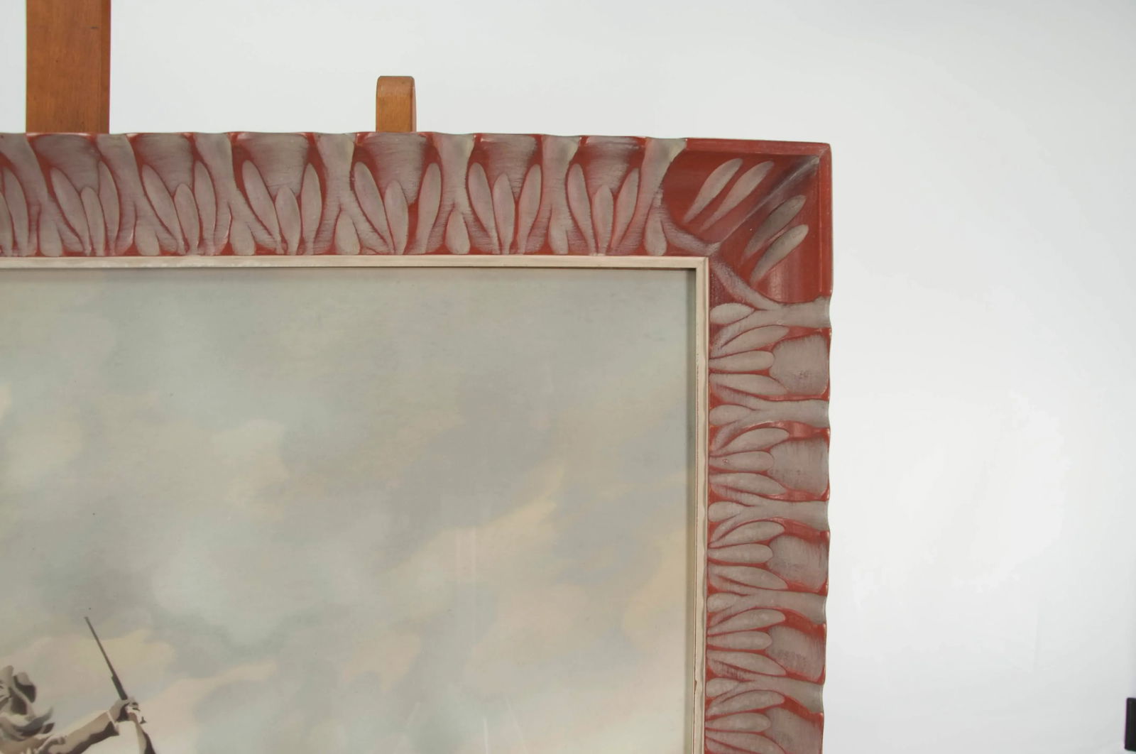 Mid-Century Modern Alex Witteman the Plainsman Airbrush Painting Ca. 1950s, Framed - 6