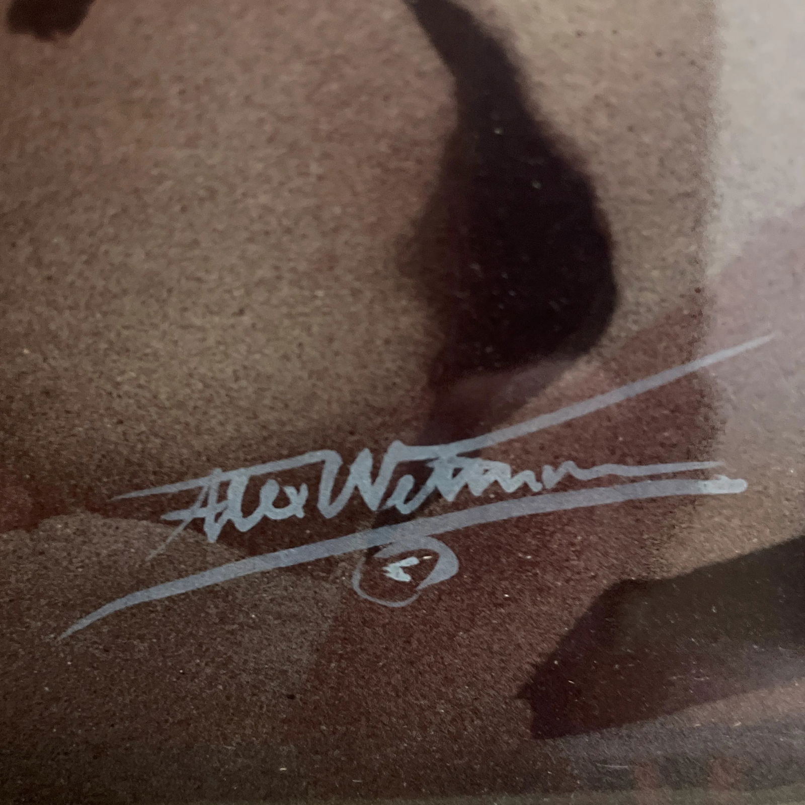 Mid-Century Modern Alex Witteman the Plainsman Airbrush Painting Ca. 1950s, Framed - 8