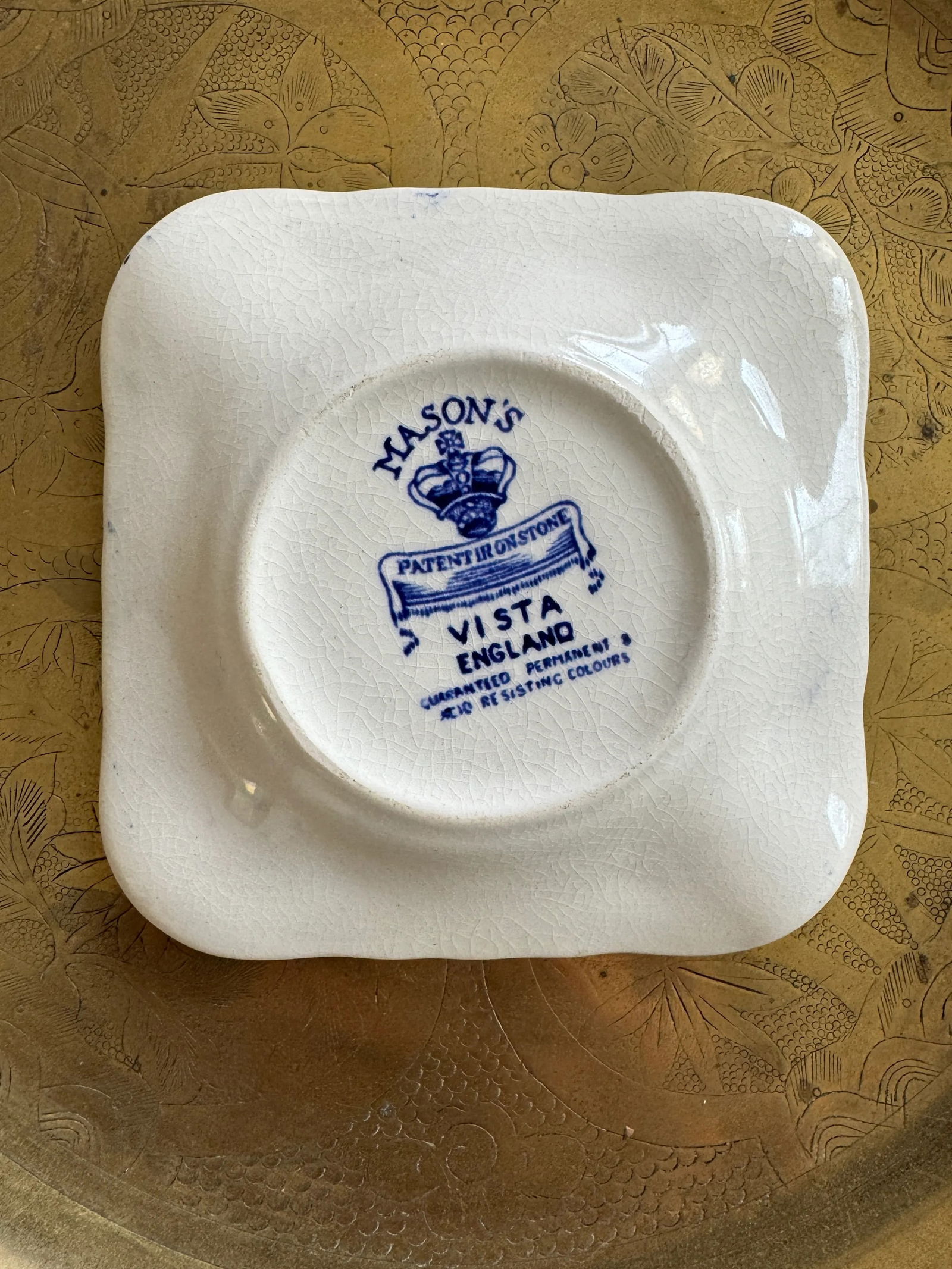 Antique Mason's Ironstone Transferware Ashtray - 2