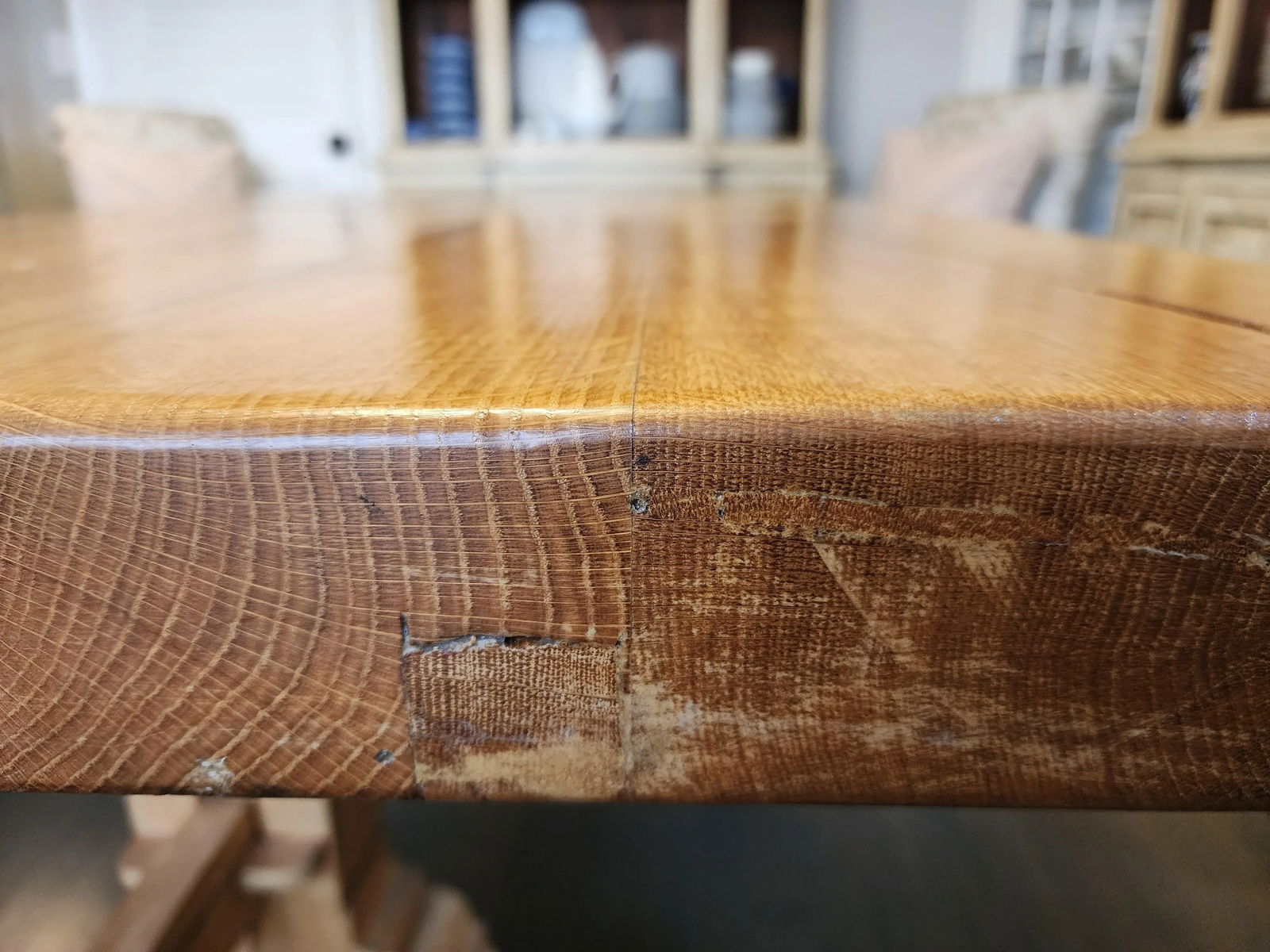 19th Century Antique French Reclaimed Barn Wood Trestle Table - 6