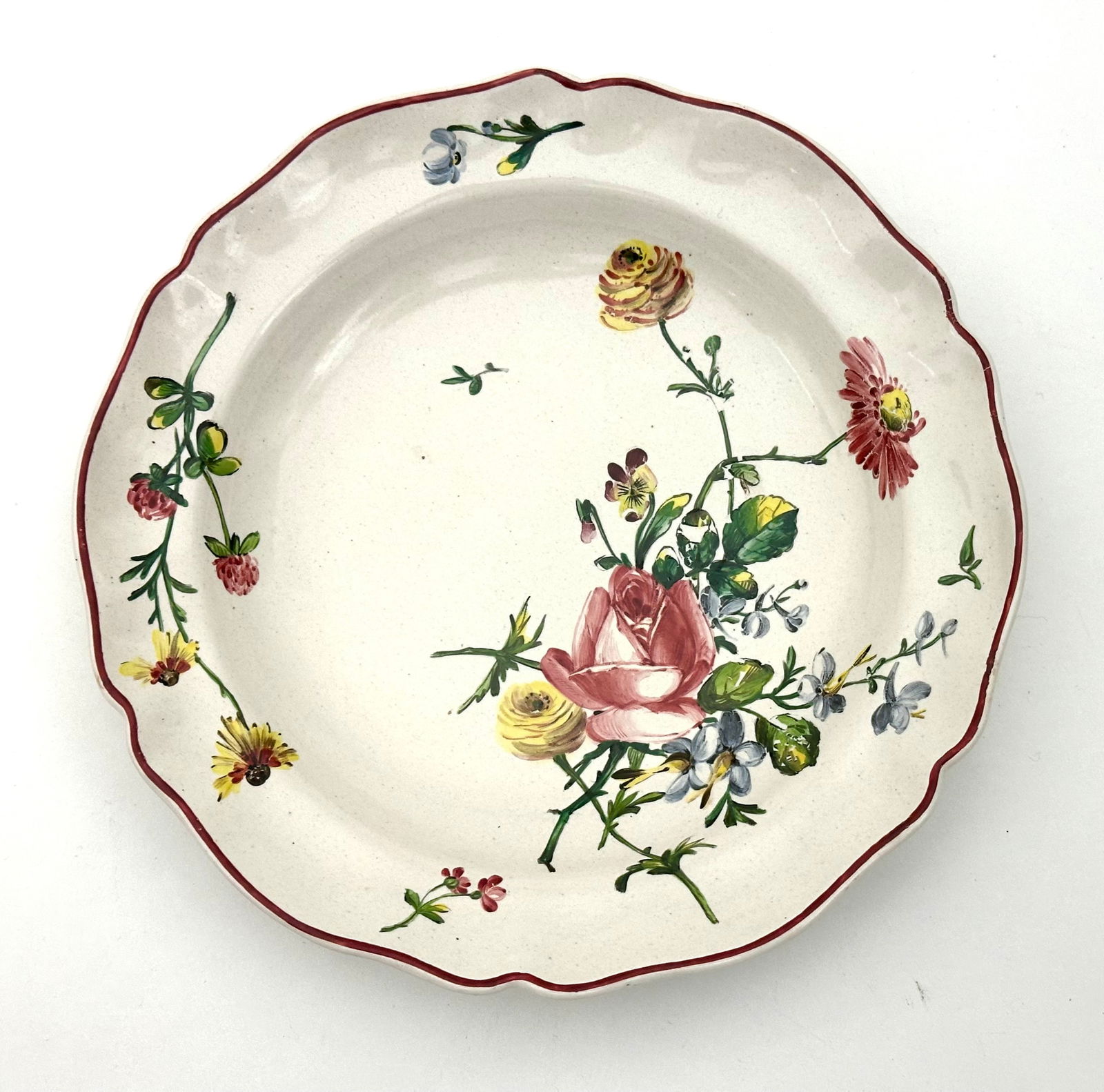 Antique Veuve Perrin French Faience Pottery Bowls - Set of 4 - 3