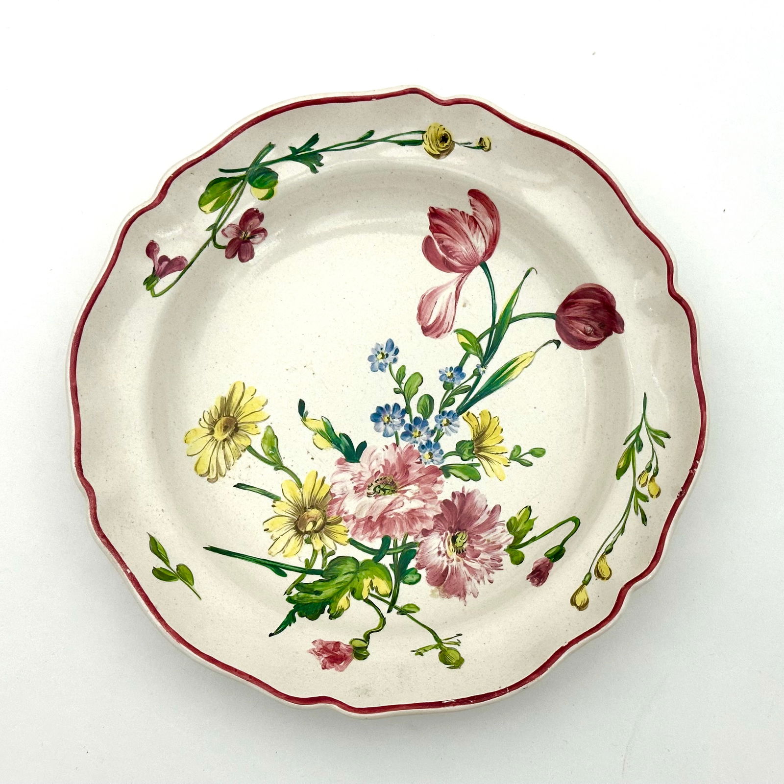 Antique Veuve Perrin French Faience Pottery Bowls - Set of 4 - 5