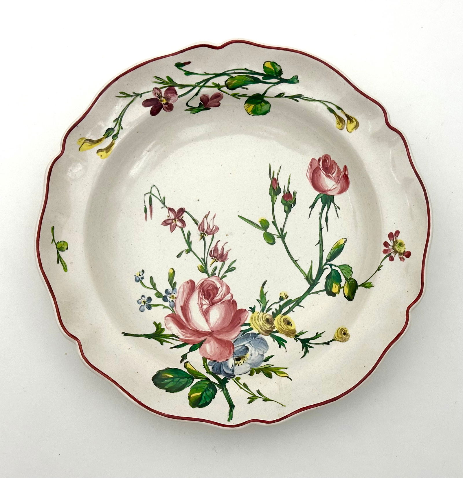 Antique Veuve Perrin French Faience Pottery Bowls - Set of 4 - 7