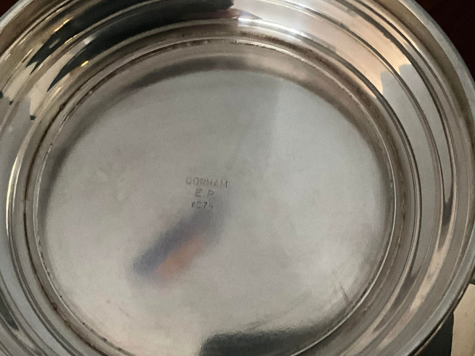 Mid 20th Century Gorham Silver Ep Paul Revere Bowl With Enamel Center - 4