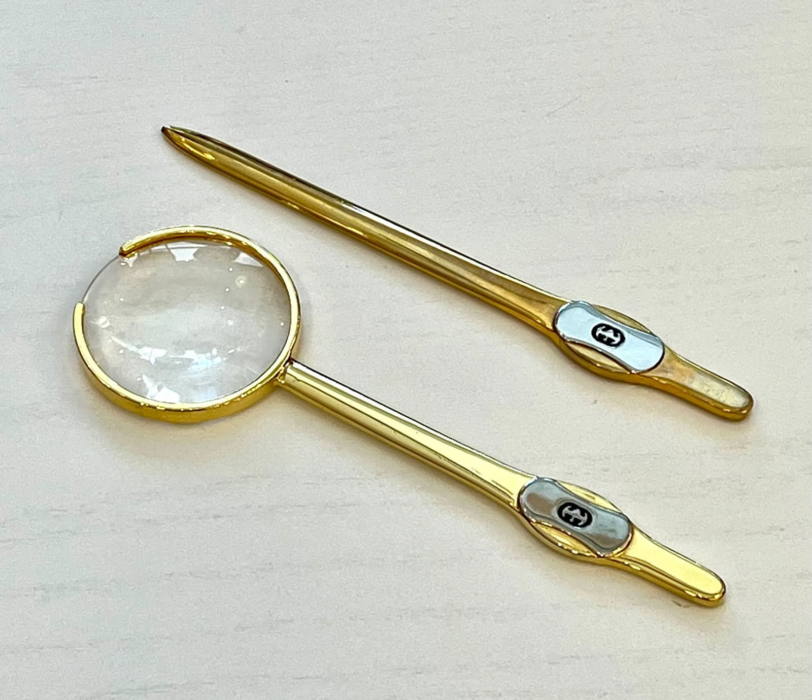 Late 20th Century Vintage Gucci Desk Accessory Set- 2 Pieces - 2