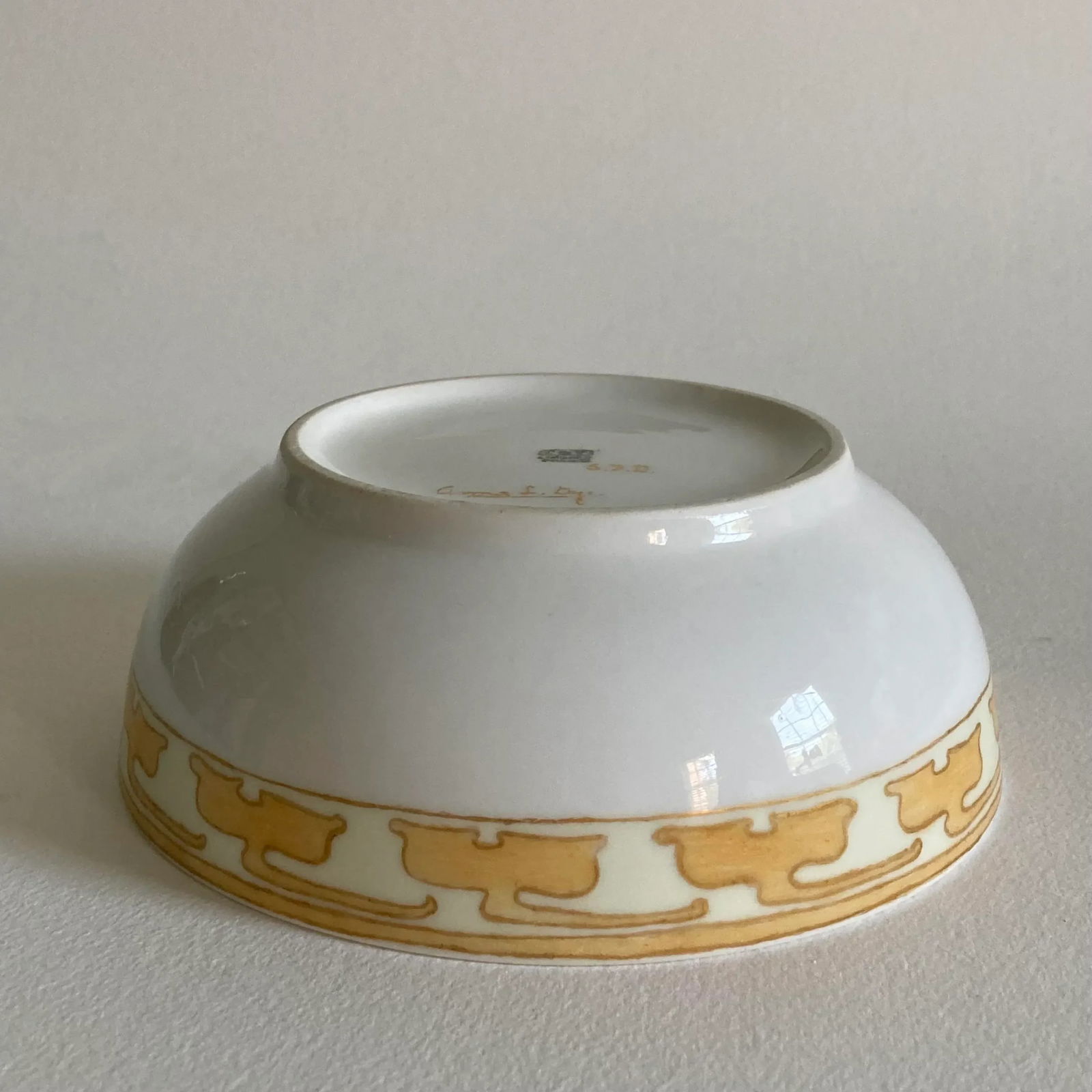 Circa 1905 Tressemanes & Vogt Art Nouveau French Limoges Hand Painted Porcelain Decorative Bowl - 10