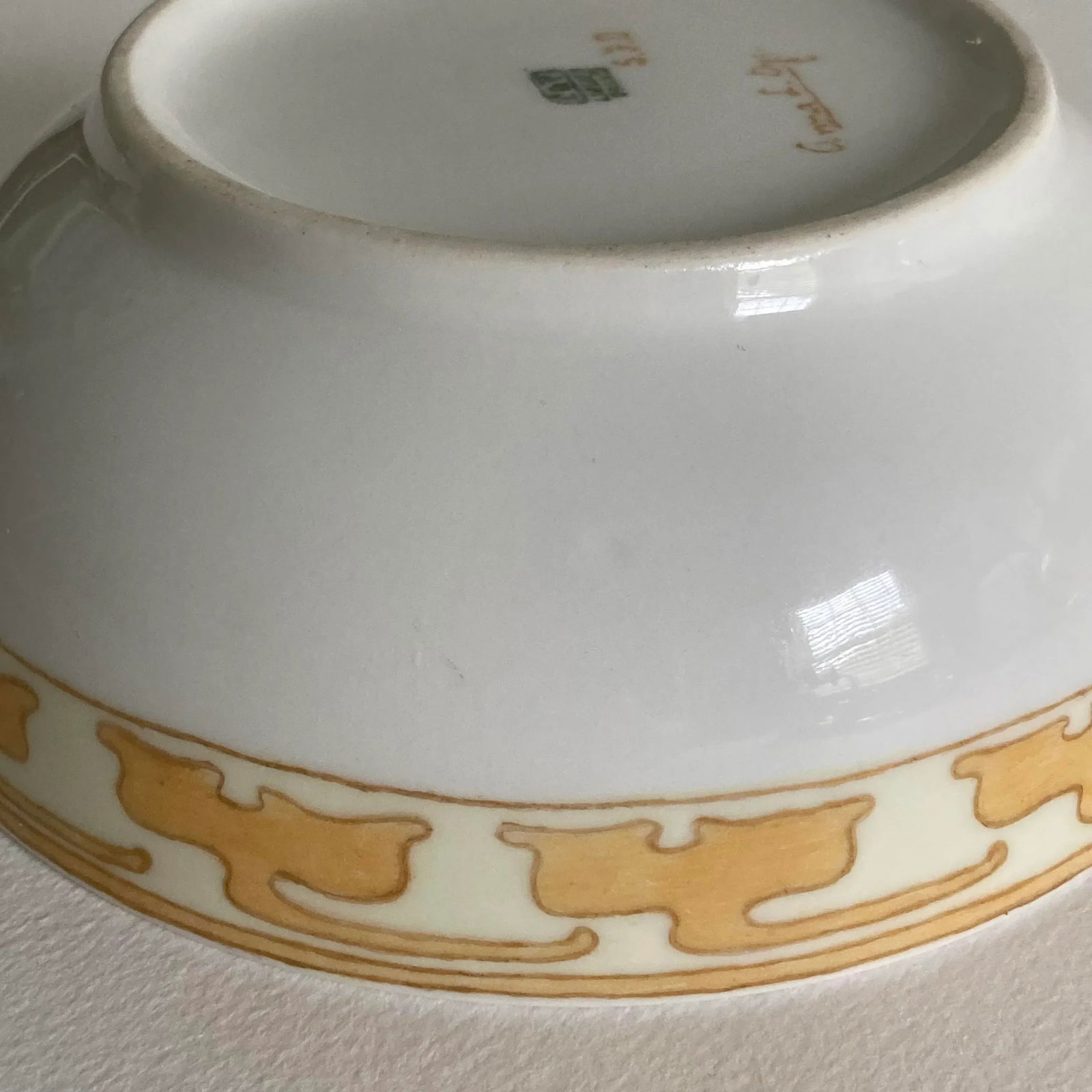 Circa 1905 Tressemanes & Vogt Art Nouveau French Limoges Hand Painted Porcelain Decorative Bowl - 4