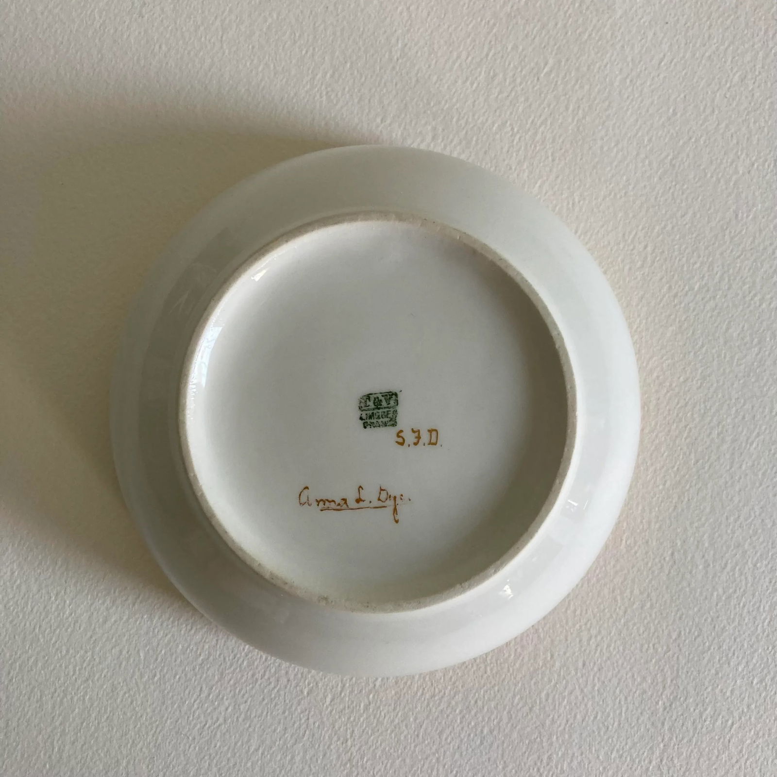 Circa 1905 Tressemanes & Vogt Art Nouveau French Limoges Hand Painted Porcelain Decorative Bowl - 5