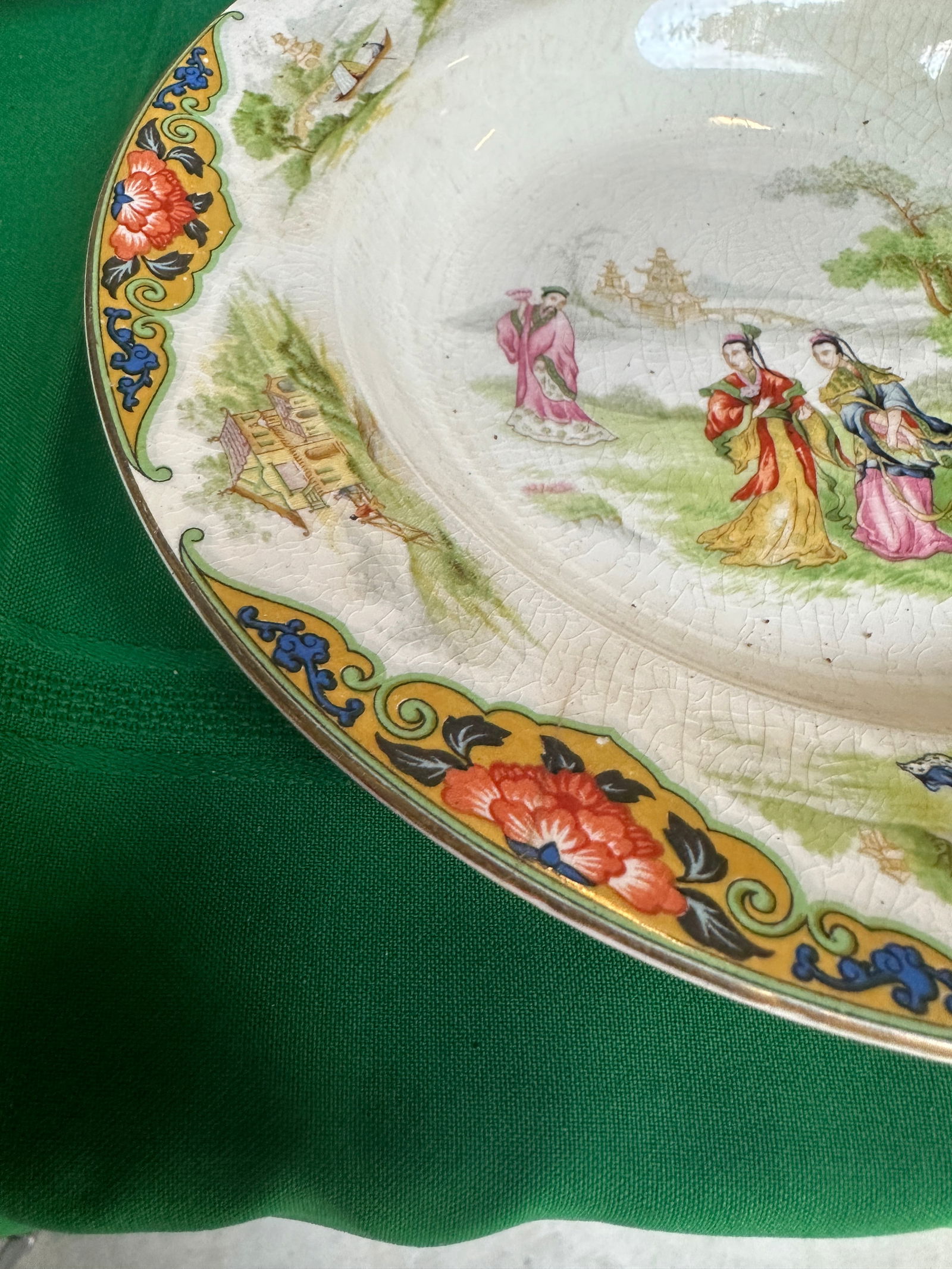 1970s John Maddock and Sons England Collection of Chinoiserie Plates- Set of 8 - 3