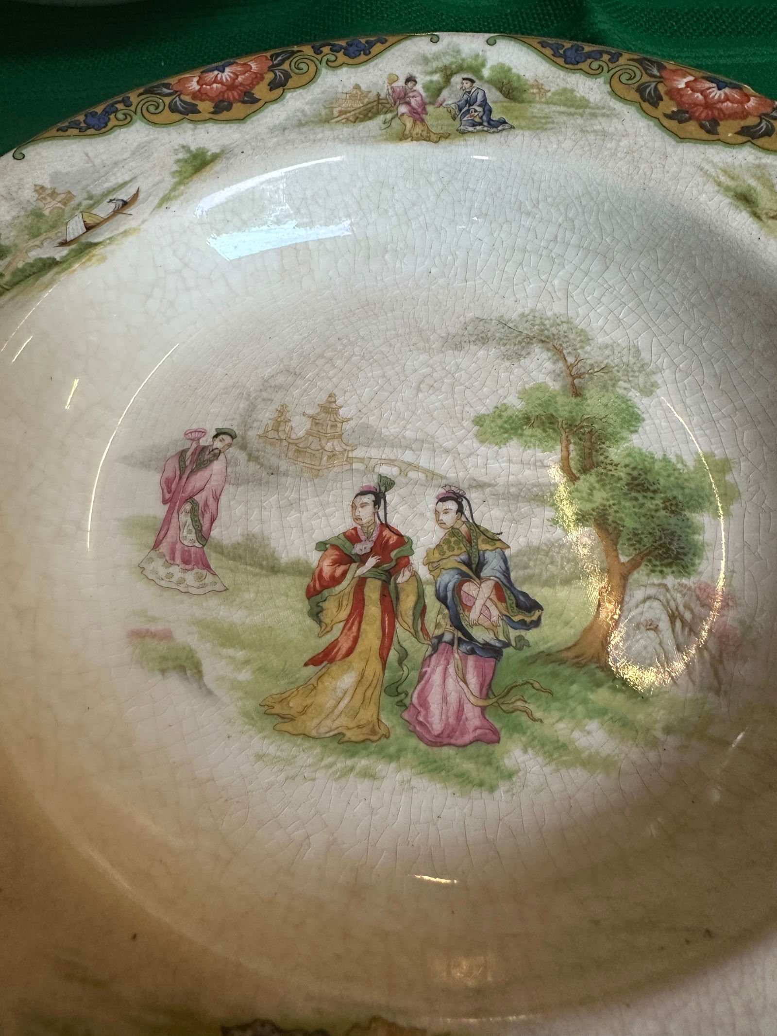 1970s John Maddock and Sons England Collection of Chinoiserie Plates- Set of 8 - 4
