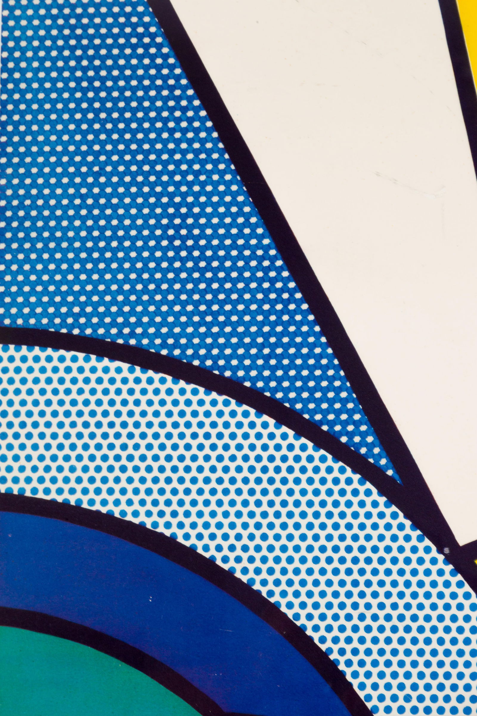 Modern Painting of Sun Rays' Screen Print After Roy Lichtenstein 1972, Framed - 3