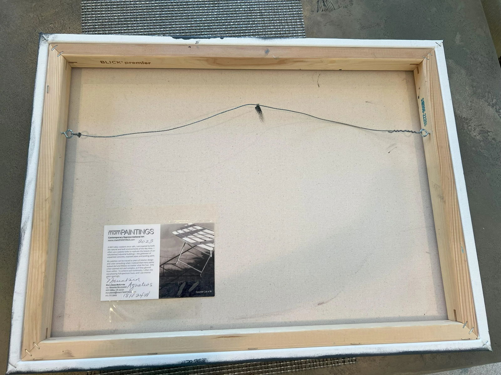 "Mountain Aquatics" Contemporary California Pool Landscape With Mount Tam in Maroon, Green, Blue b - 3