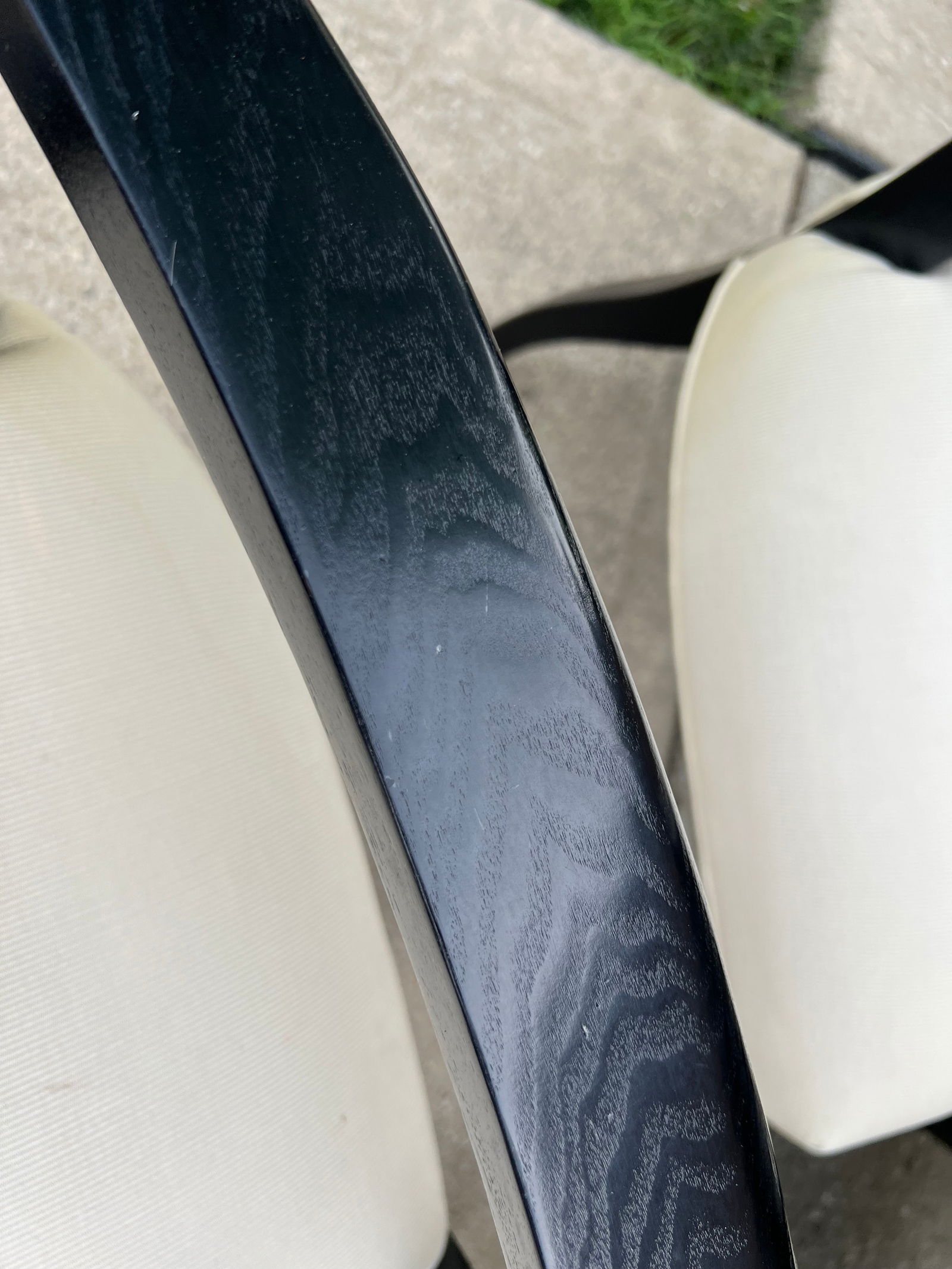 Set of 6 Henredon Ralph Lauren Dining Room Chairs Sleek Modern Black Cream - 10