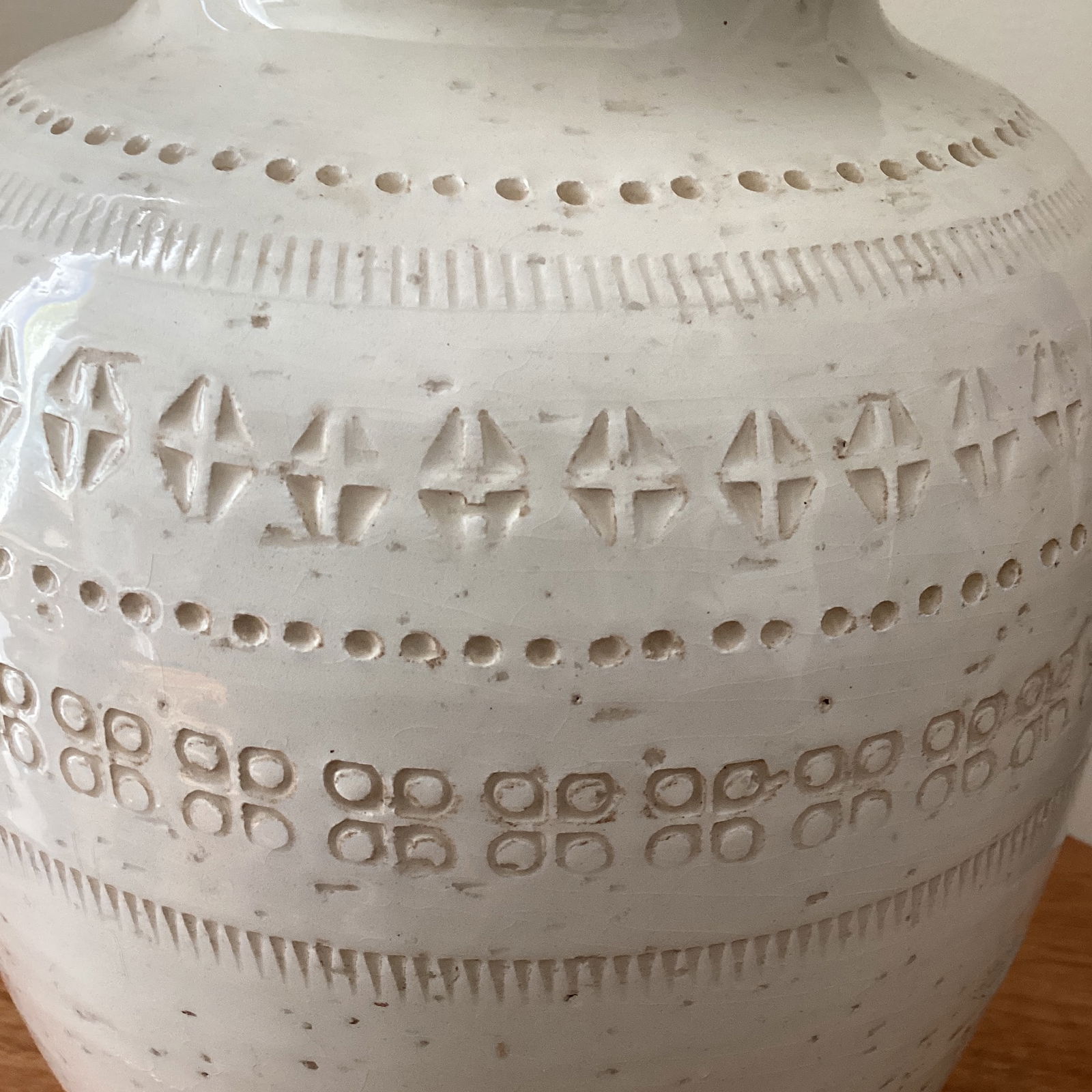 Vintage Mid Century Modern Bitossi Pottery Vase Italy - 5