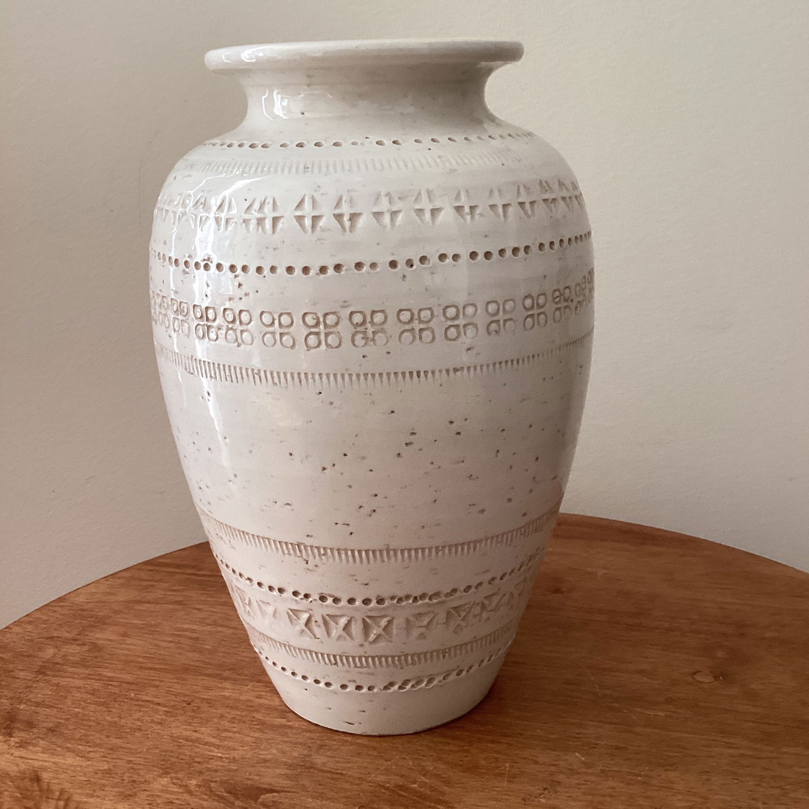 Vintage Mid Century Modern Bitossi Pottery Vase Italy - 6