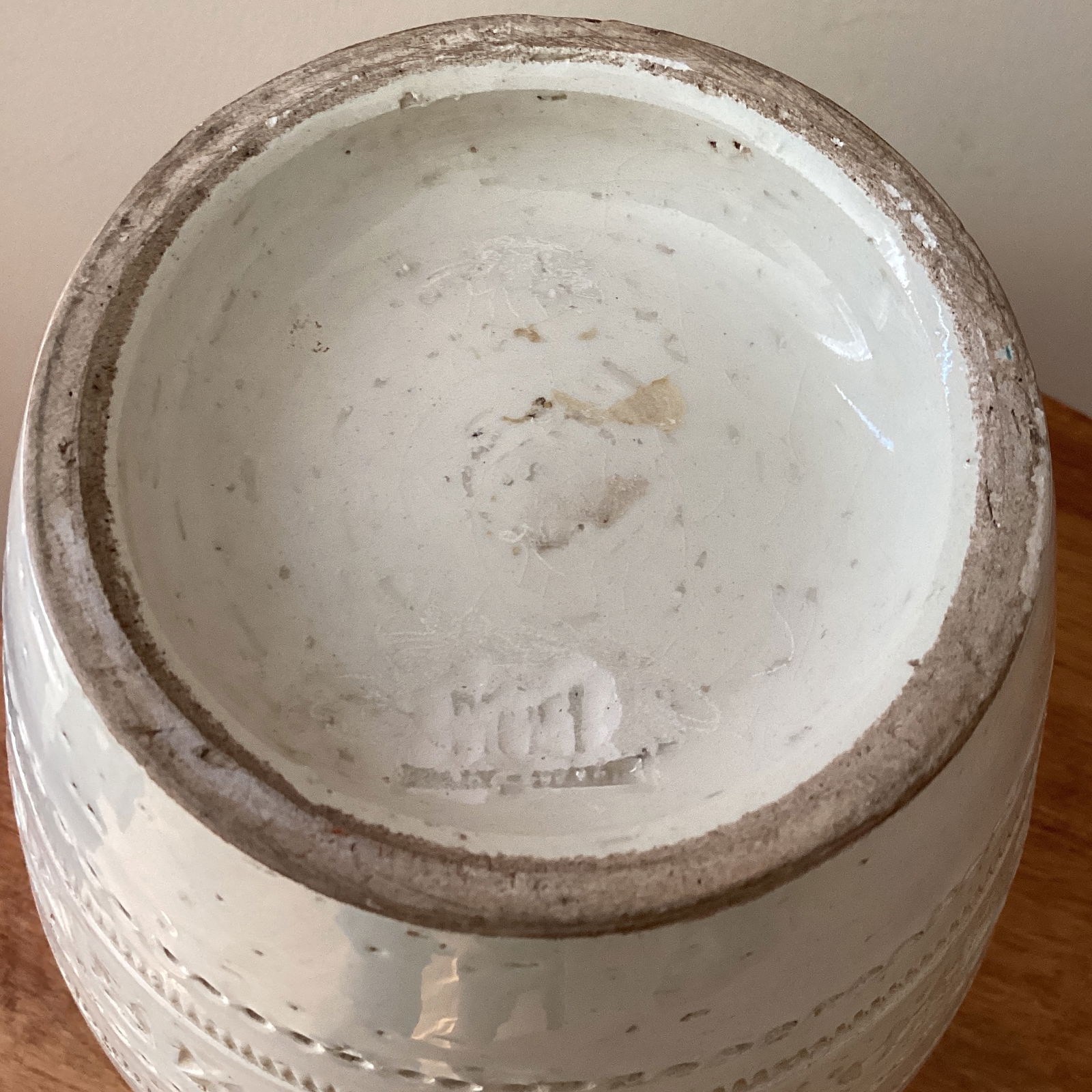 Vintage Mid Century Modern Bitossi Pottery Vase Italy - 7