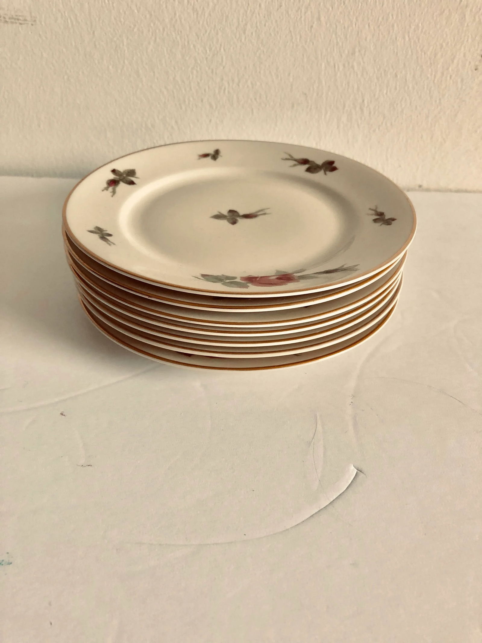Vintage Floral Rosenthal "Aida"? Set of 7 Bread Plates - 4