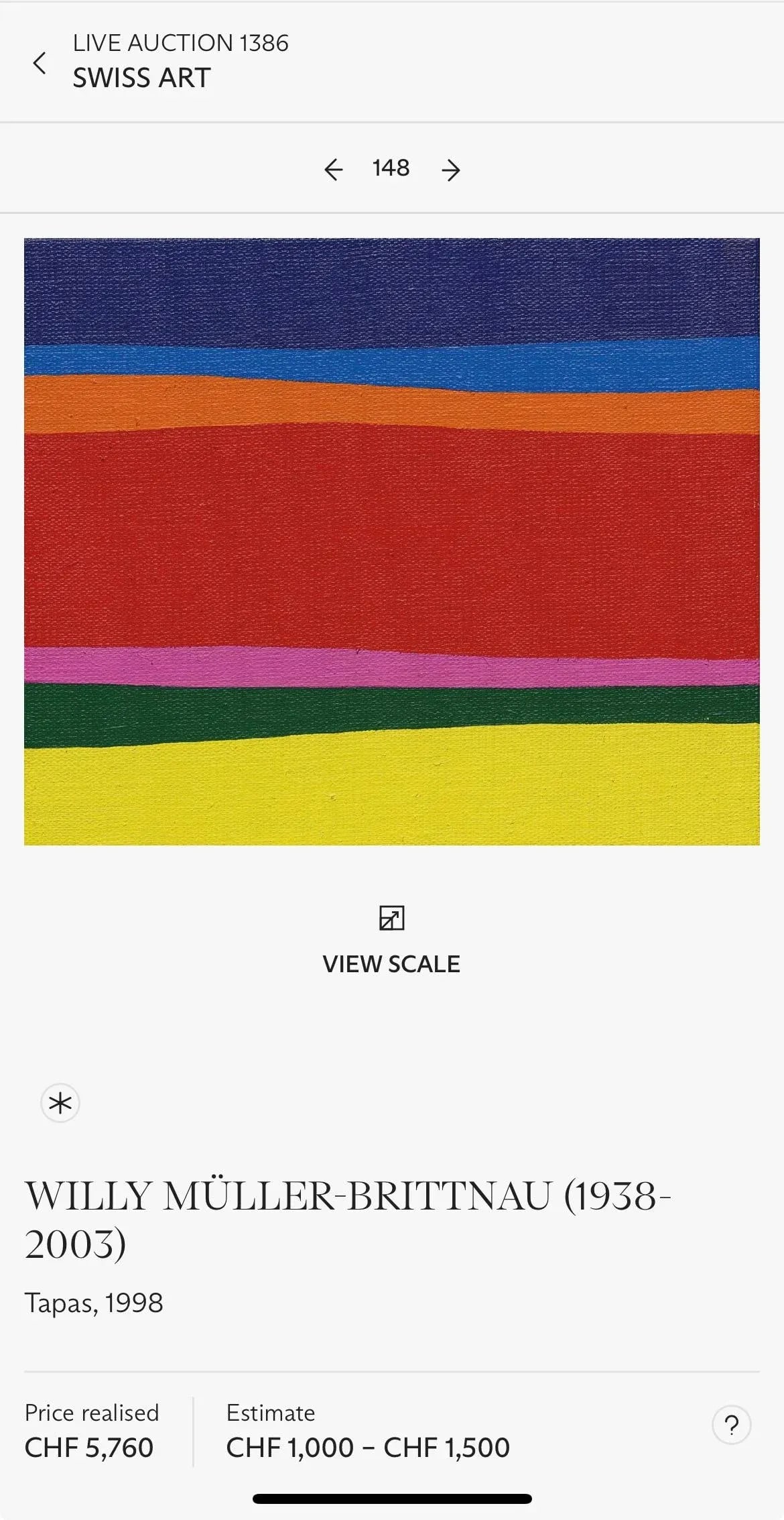 Willy MÃ¼ller-Brittinau (1938-2008), Modern Abstract Acrylic, Painted on Stretched Canvas, Signed - 5