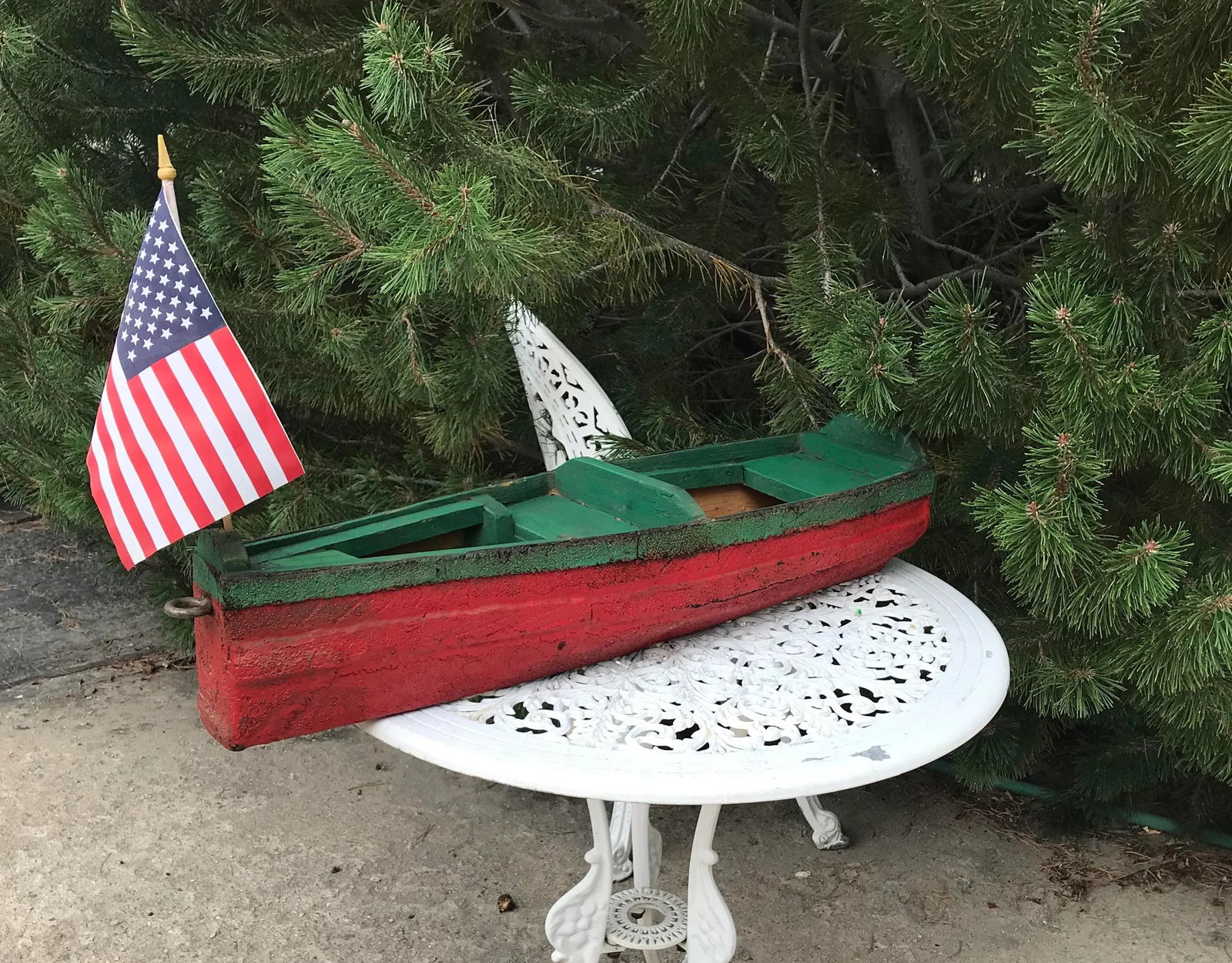 Folk Art Pond Boat - 2