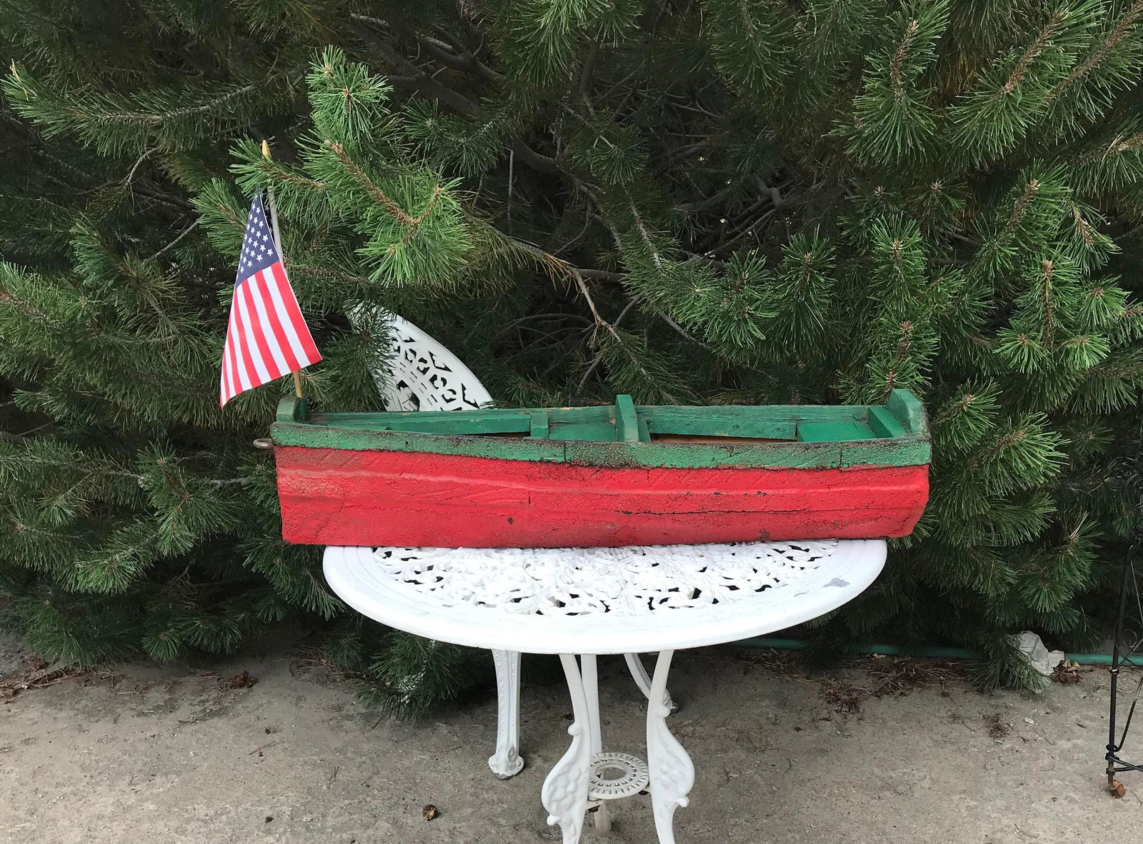 Folk Art Pond Boat - 6